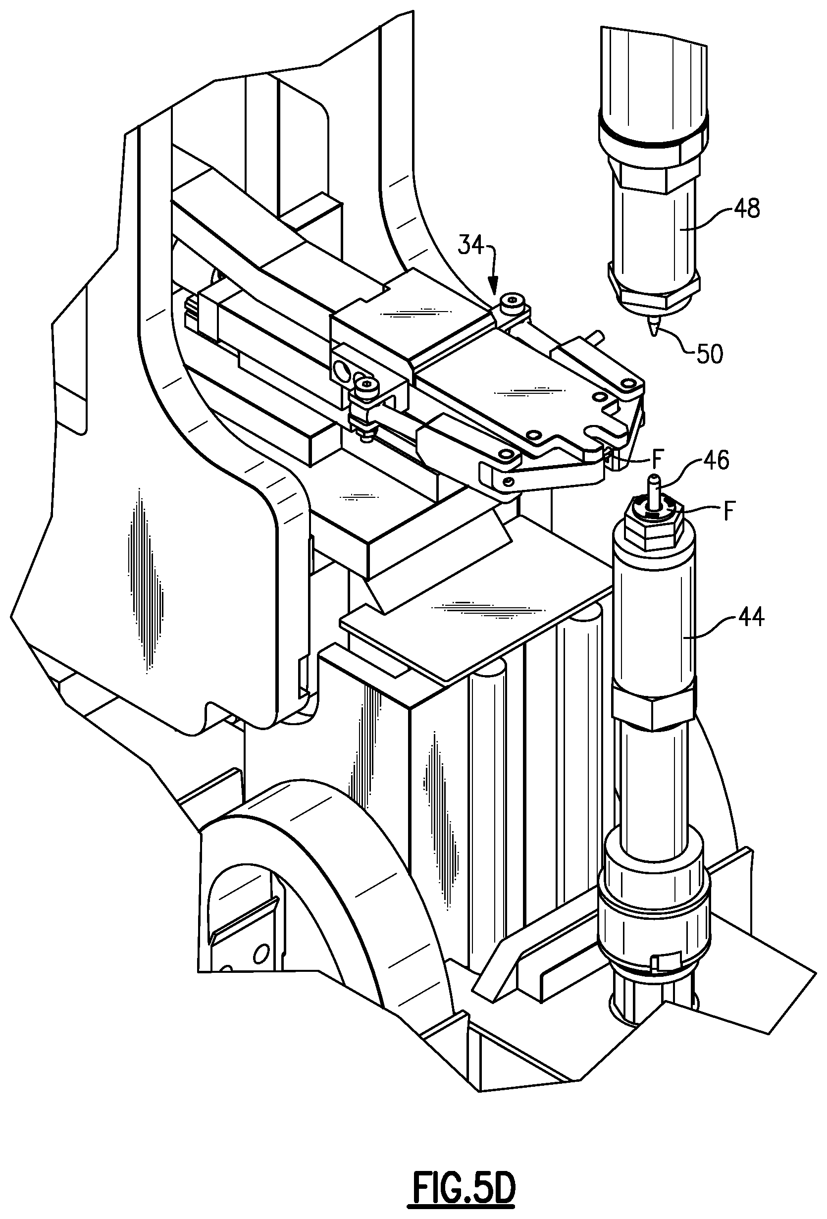 Patent US12472589 Figure 8 – System and method with floating welder for high rate production welding