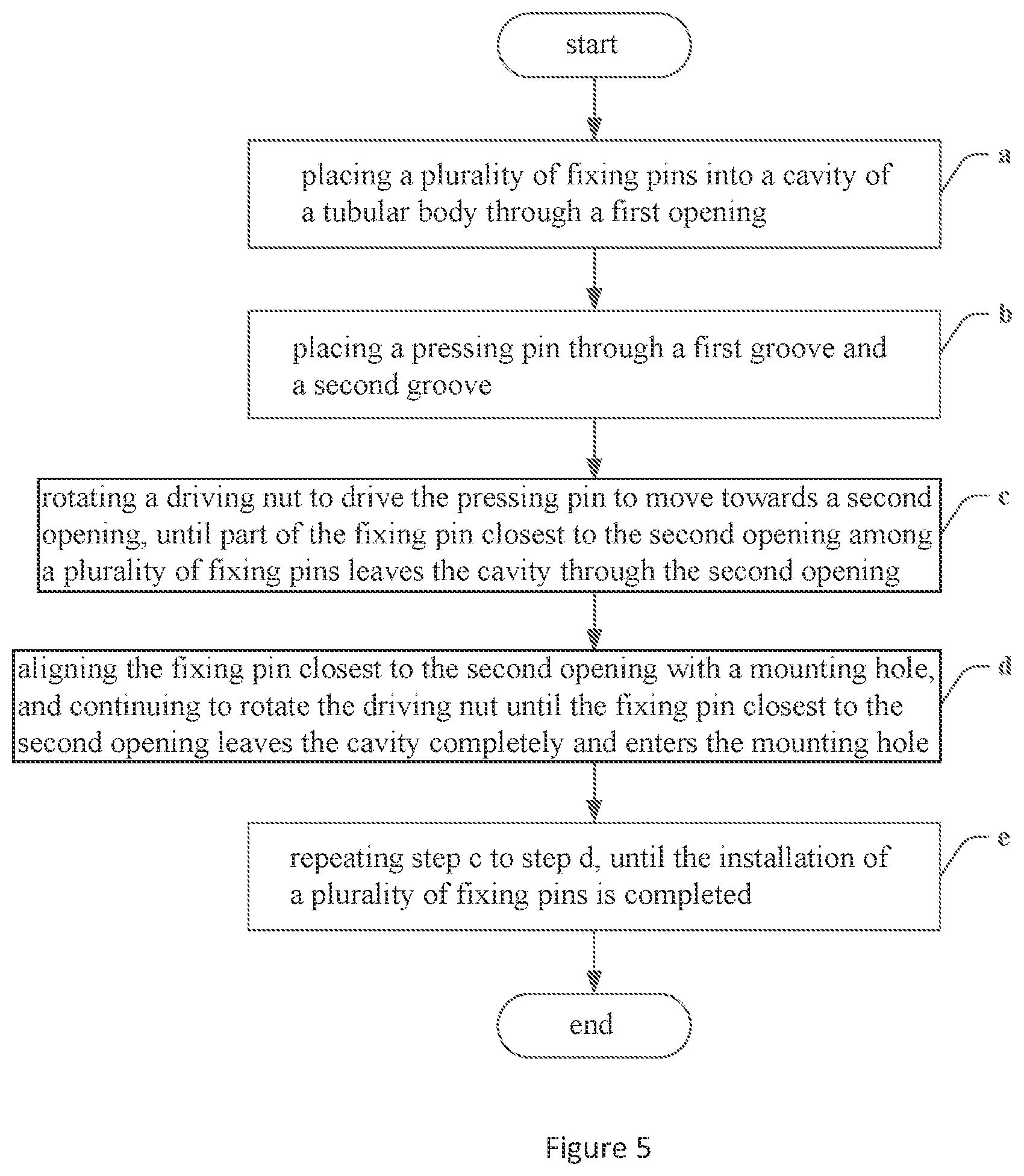 Patent US12472606 Figure 5 – Installation tool for a fixing pin and an installation method