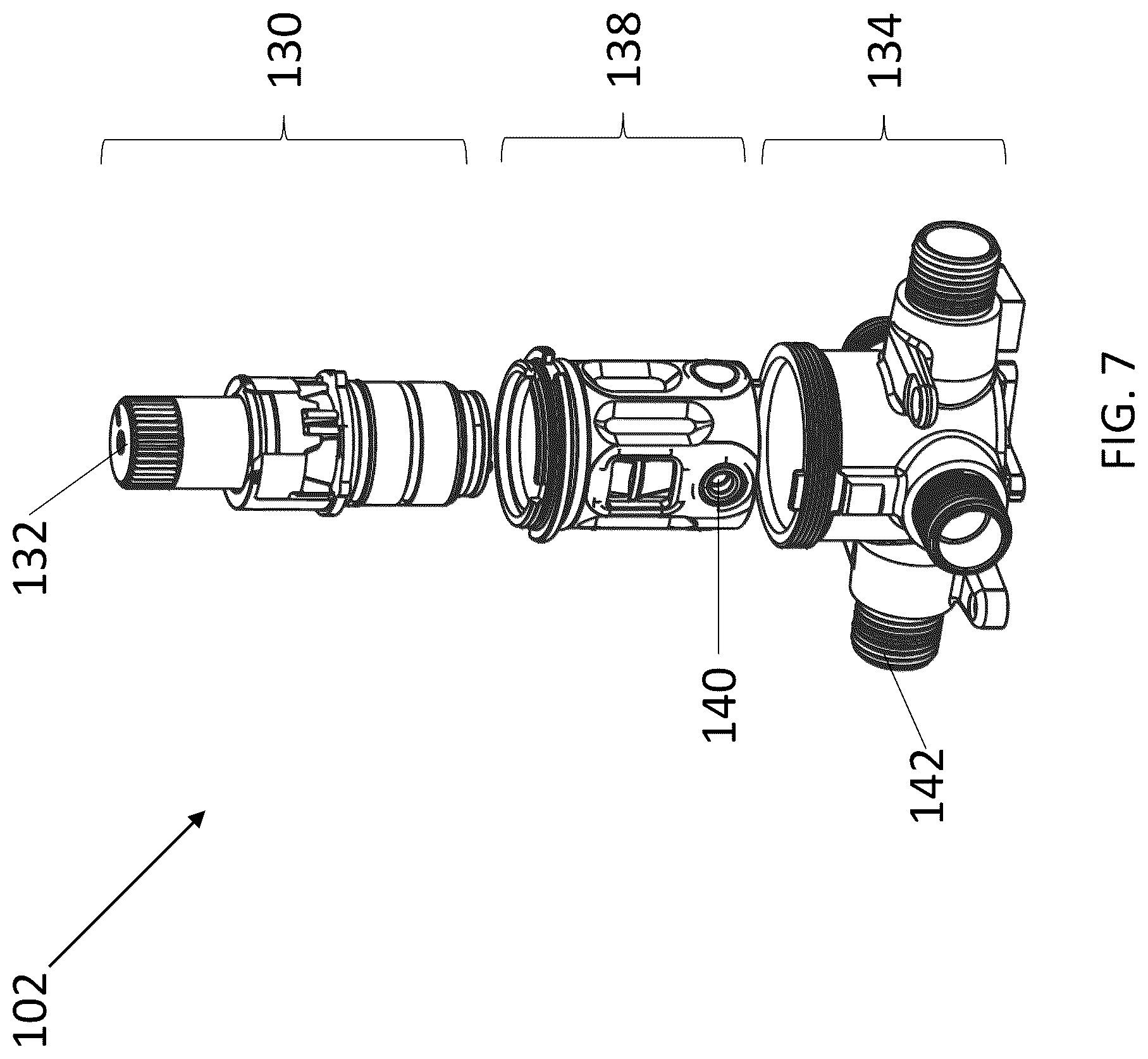 Patent US12472607 Figure 7 – Thermostatic cartridge extraction tool