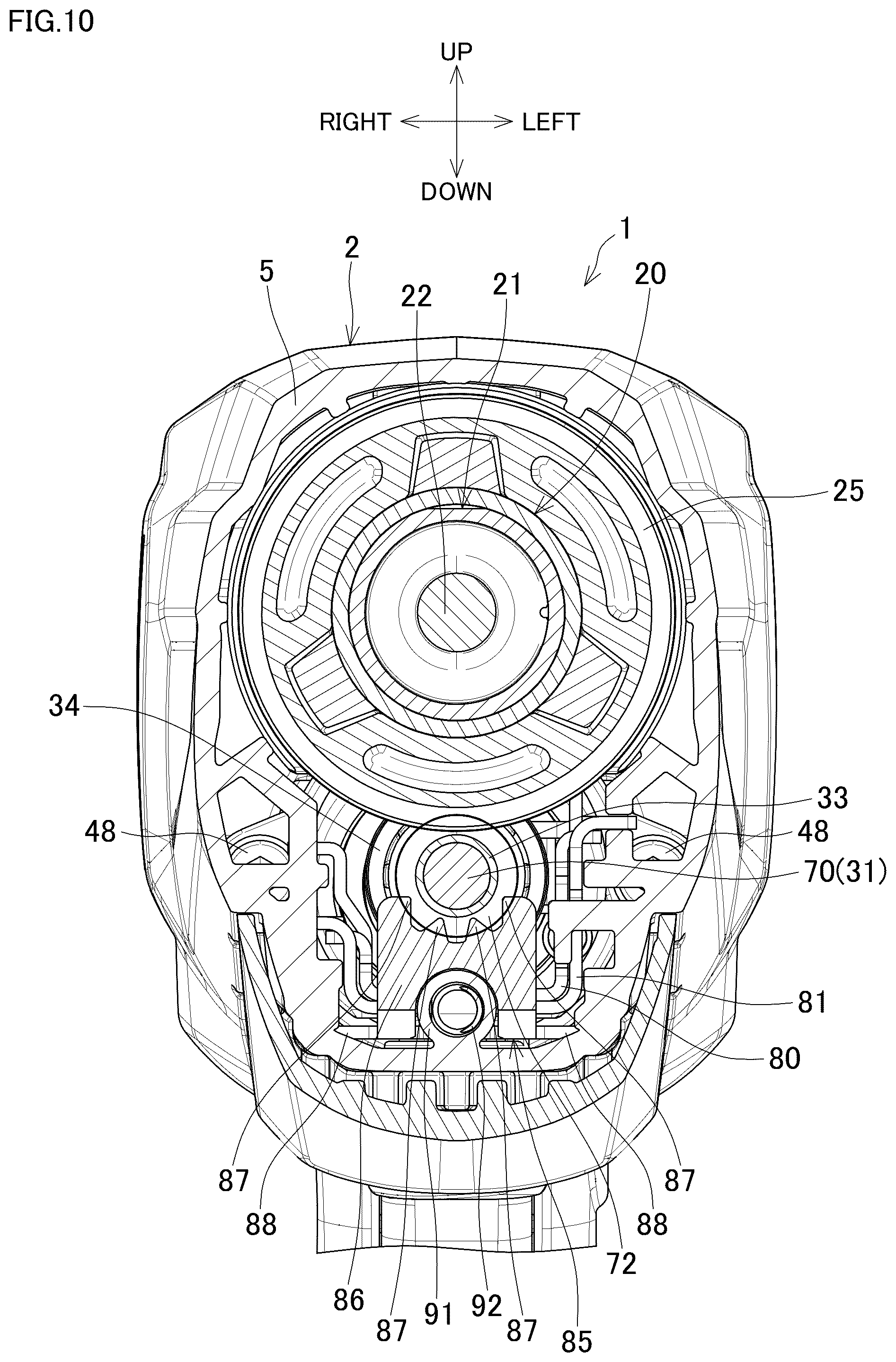 Patent US12472612 Figure 10 – Electric power tool