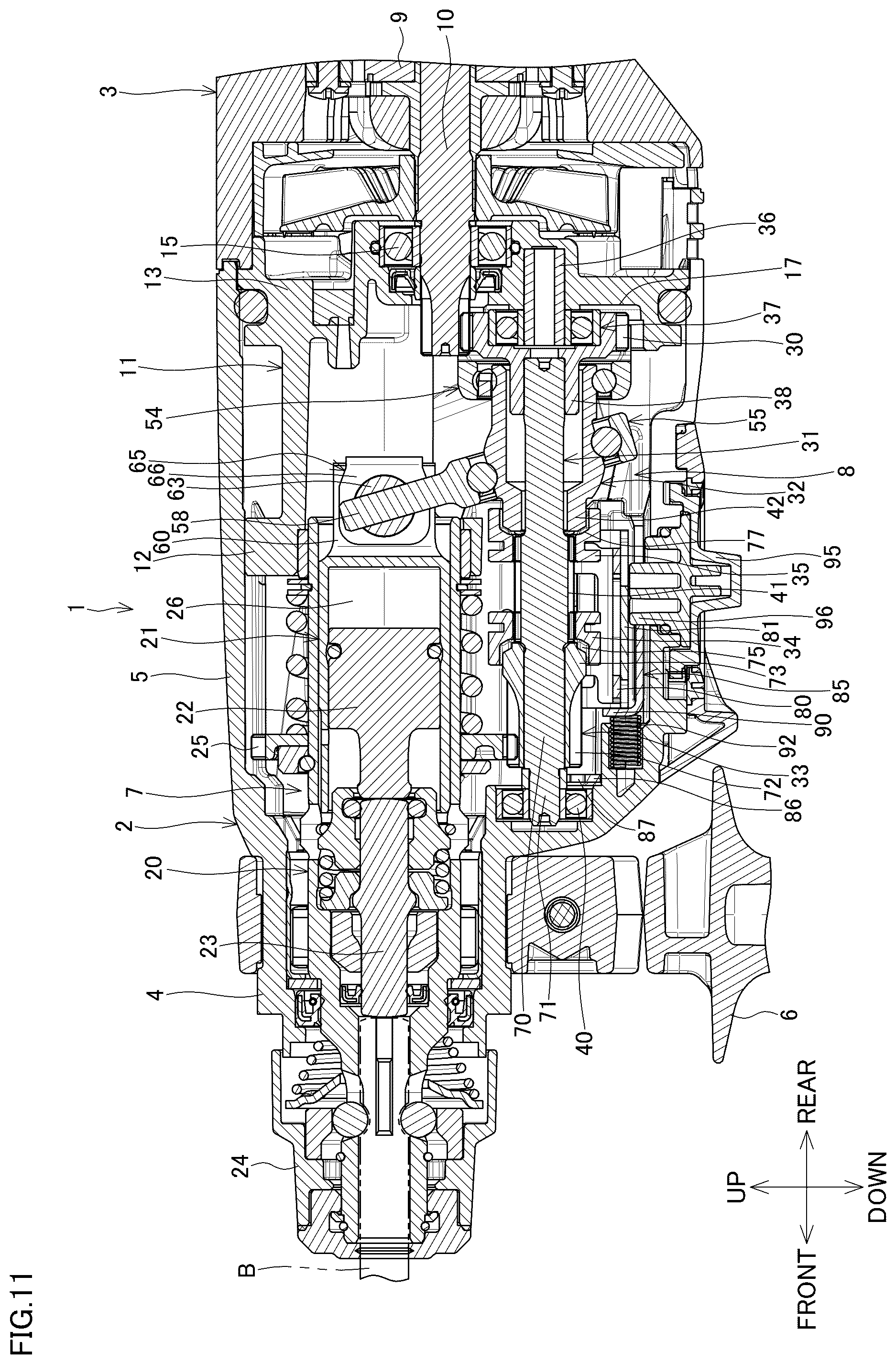 Patent US12472612 Figure 11 – Electric power tool