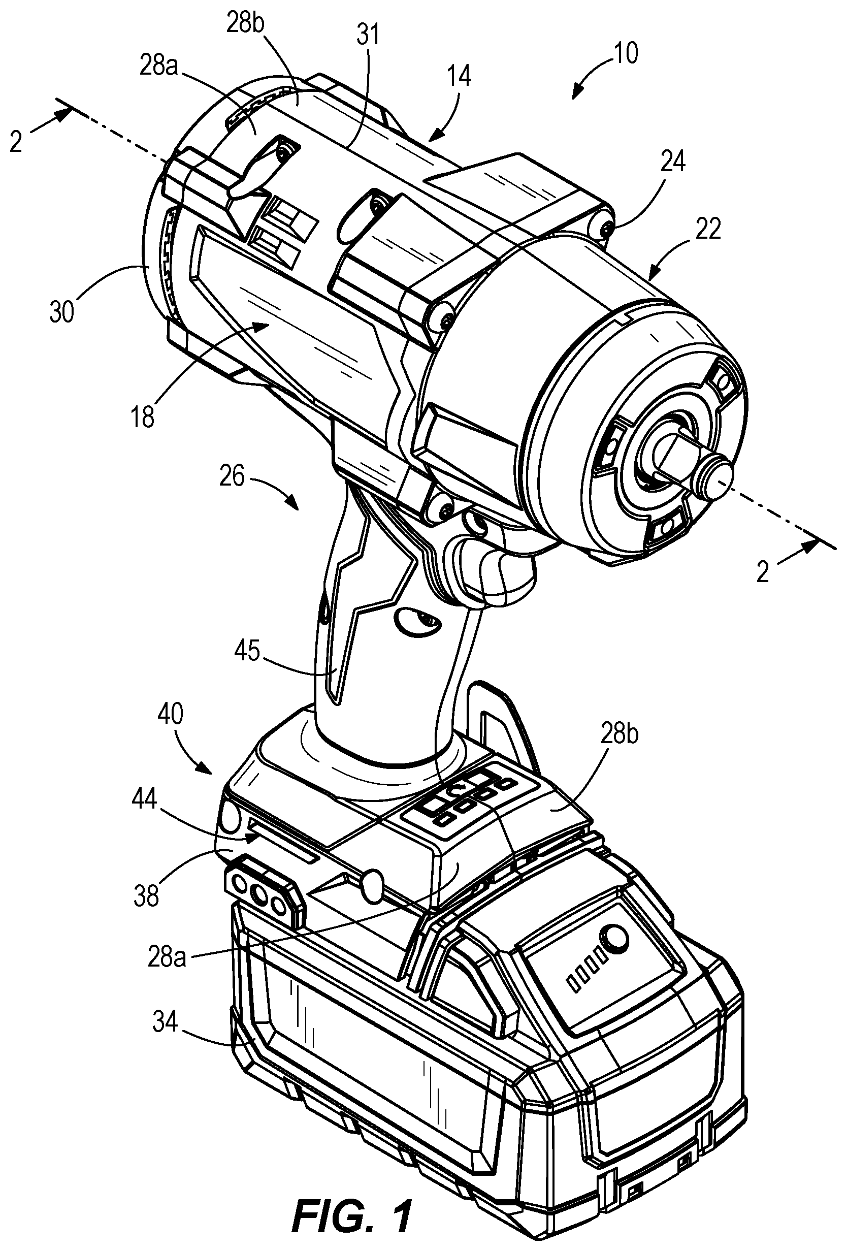 Patent US12472616 Figure 1 – Rotary impact tool with thrust bearing