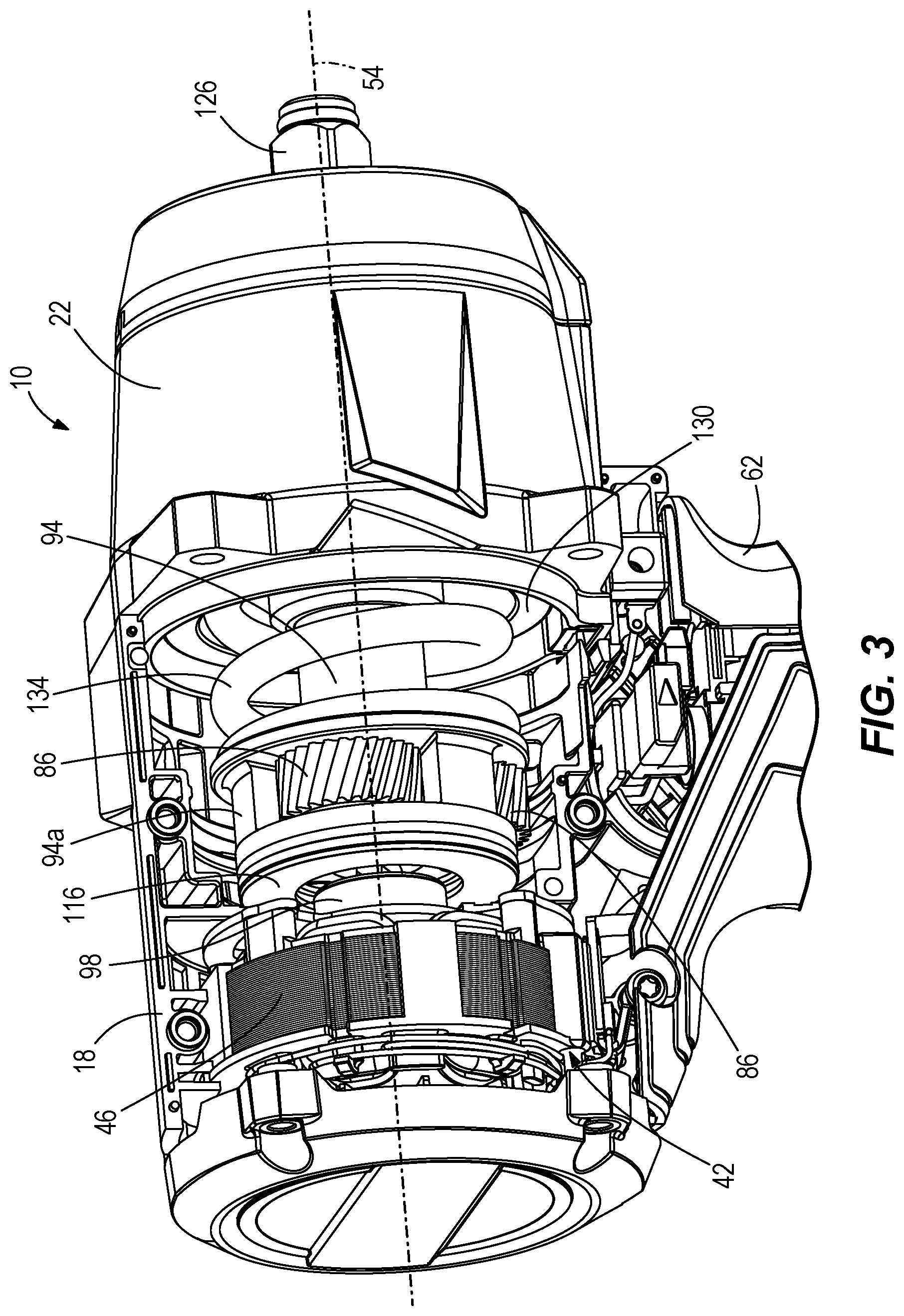 Patent US12472616 Figure 3 – Rotary impact tool with thrust bearing