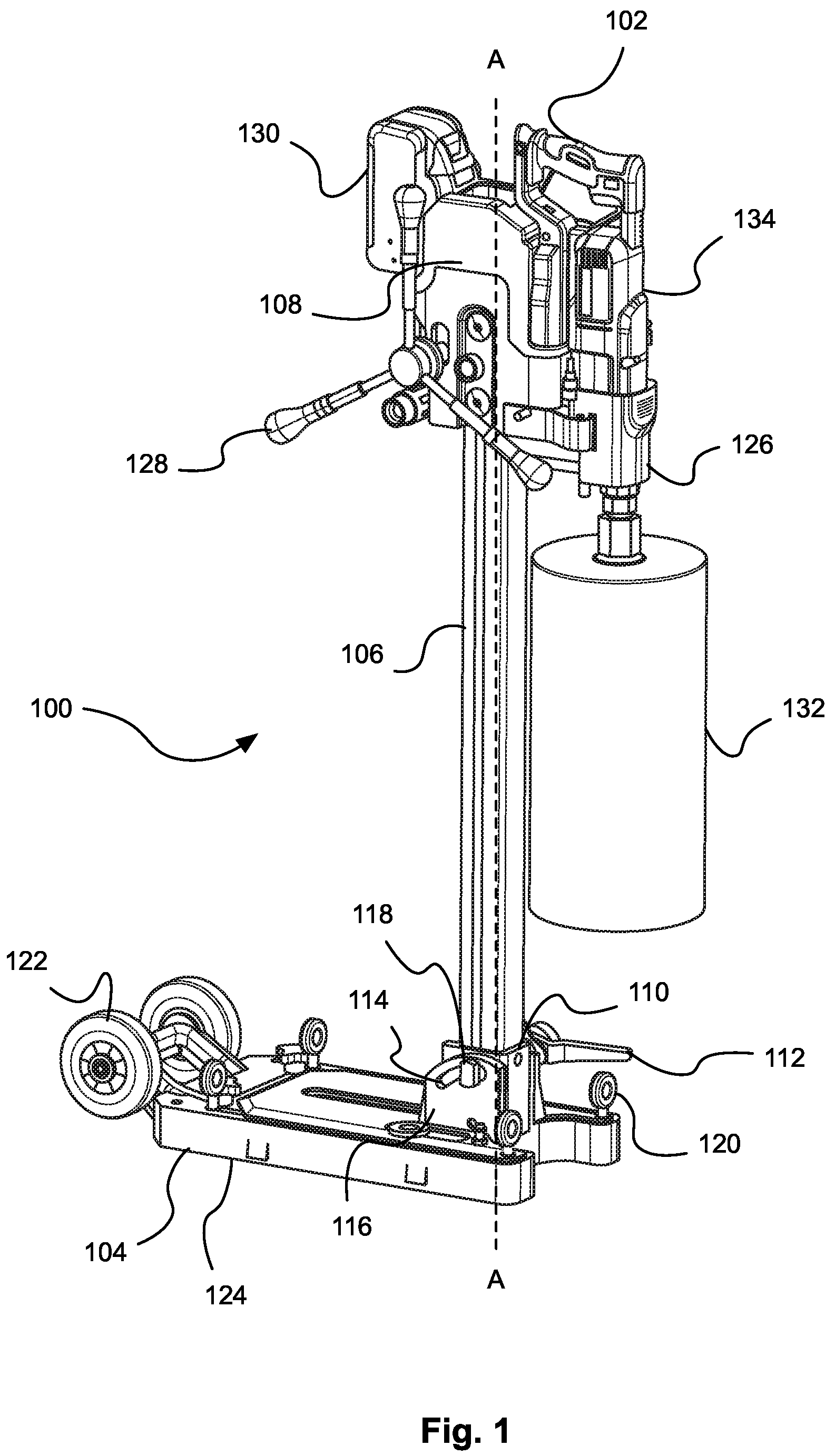 Patent US12472619 Figure 1 – Power tool stand