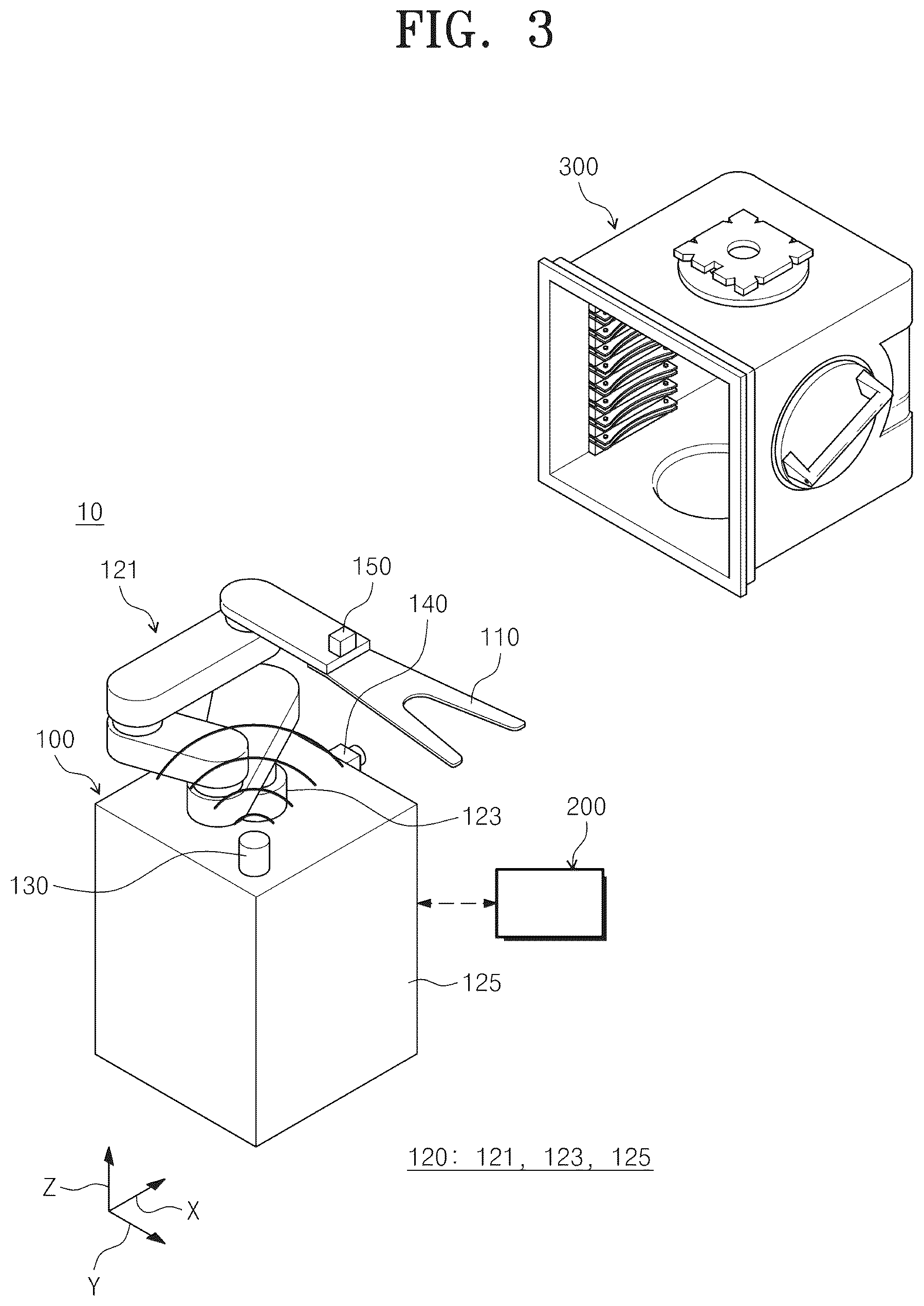 Patent US12472621 Figure 3 – Teaching method, program stored in the medium for executing the teaching method and transfer system