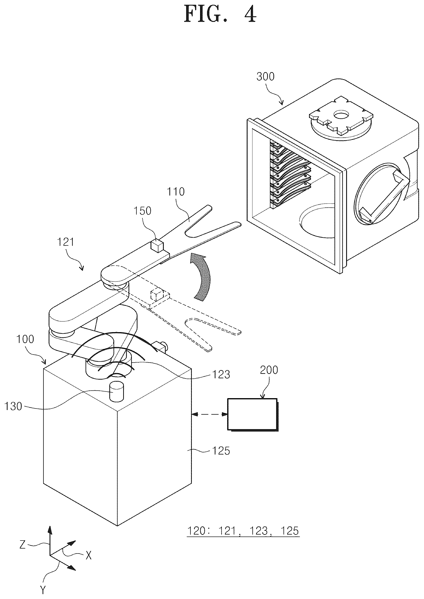 Patent US12472621 Figure 4 – Teaching method, program stored in the medium for executing the teaching method and transfer system
