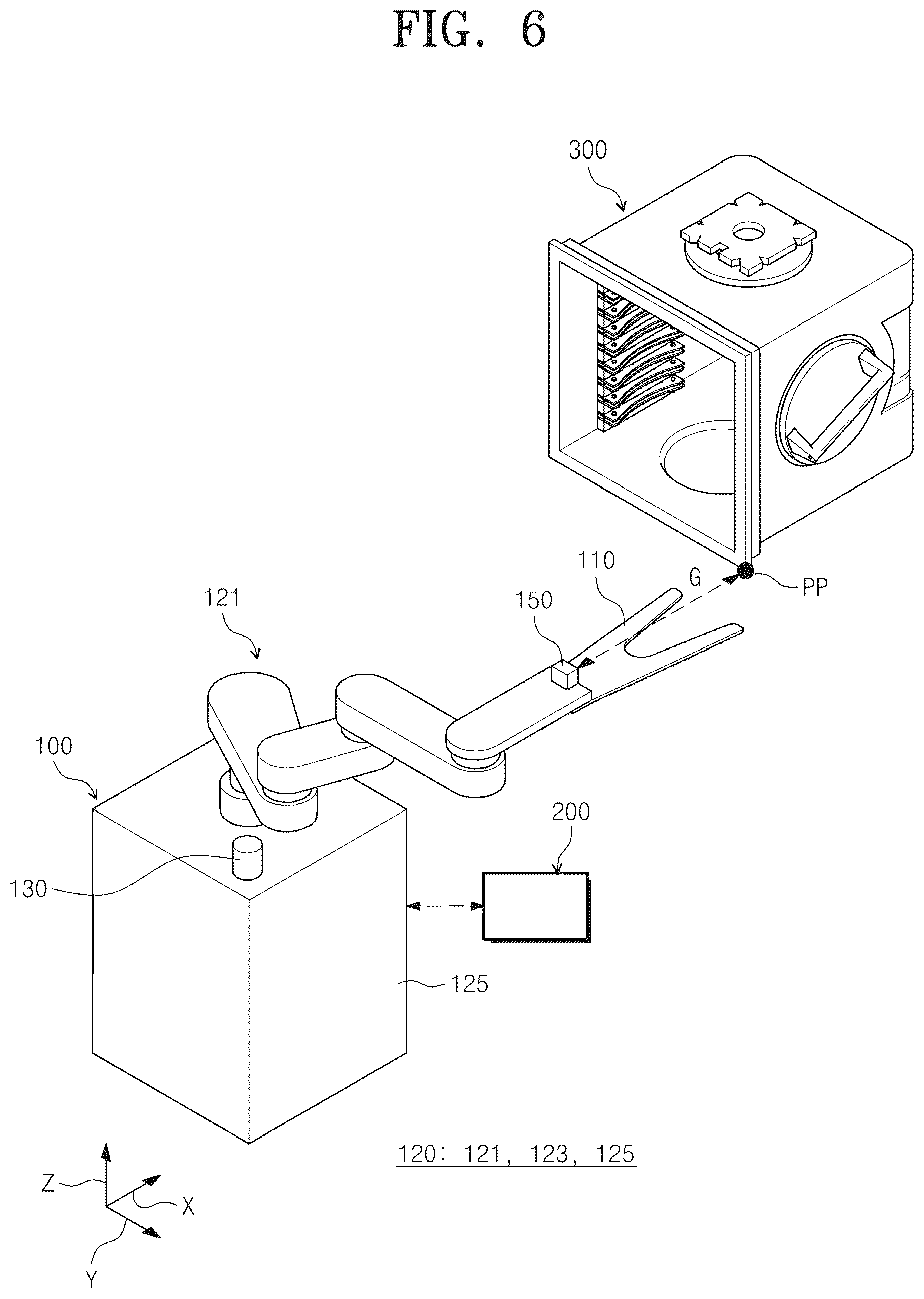 Patent US12472621 Figure 6 – Teaching method, program stored in the medium for executing the teaching method and transfer system
