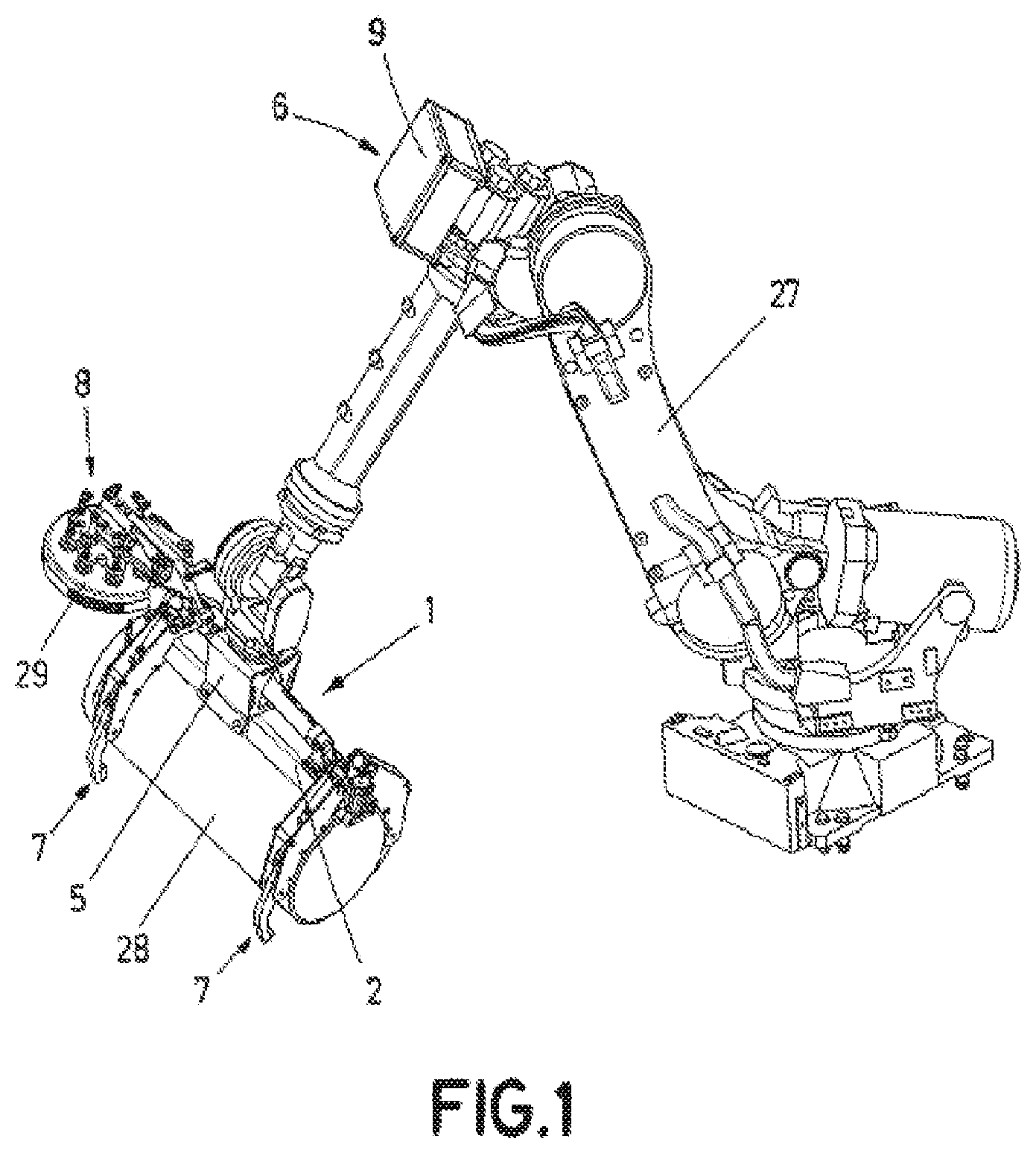 Patent US12472633 Figure 1 – Mechanical grapple for high-pressure processing containers and method for handling high-pressure processing containers using said mechanical grapple