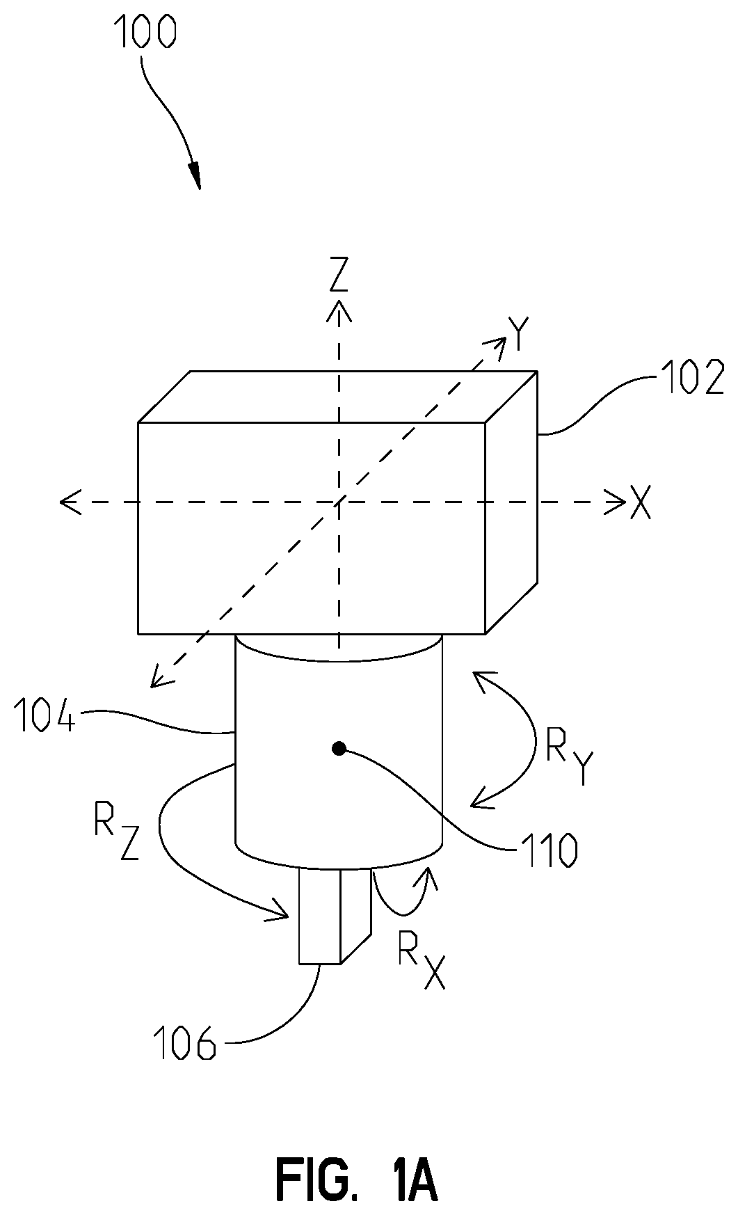 Patent US12472642 Figure 1 – Adjustable end-of-arm tool or fixture