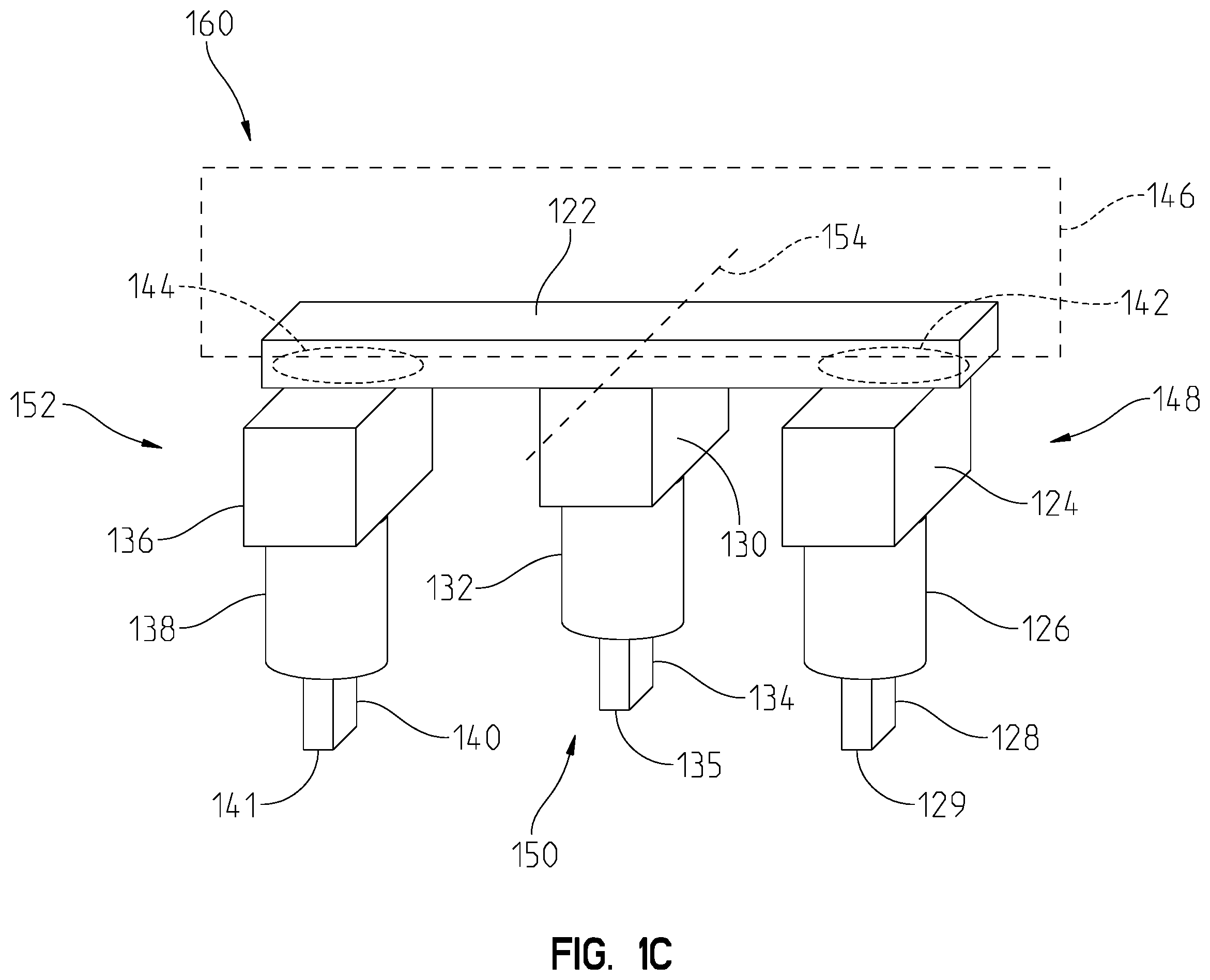 Patent US12472642 Figure 3 – Adjustable end-of-arm tool or fixture