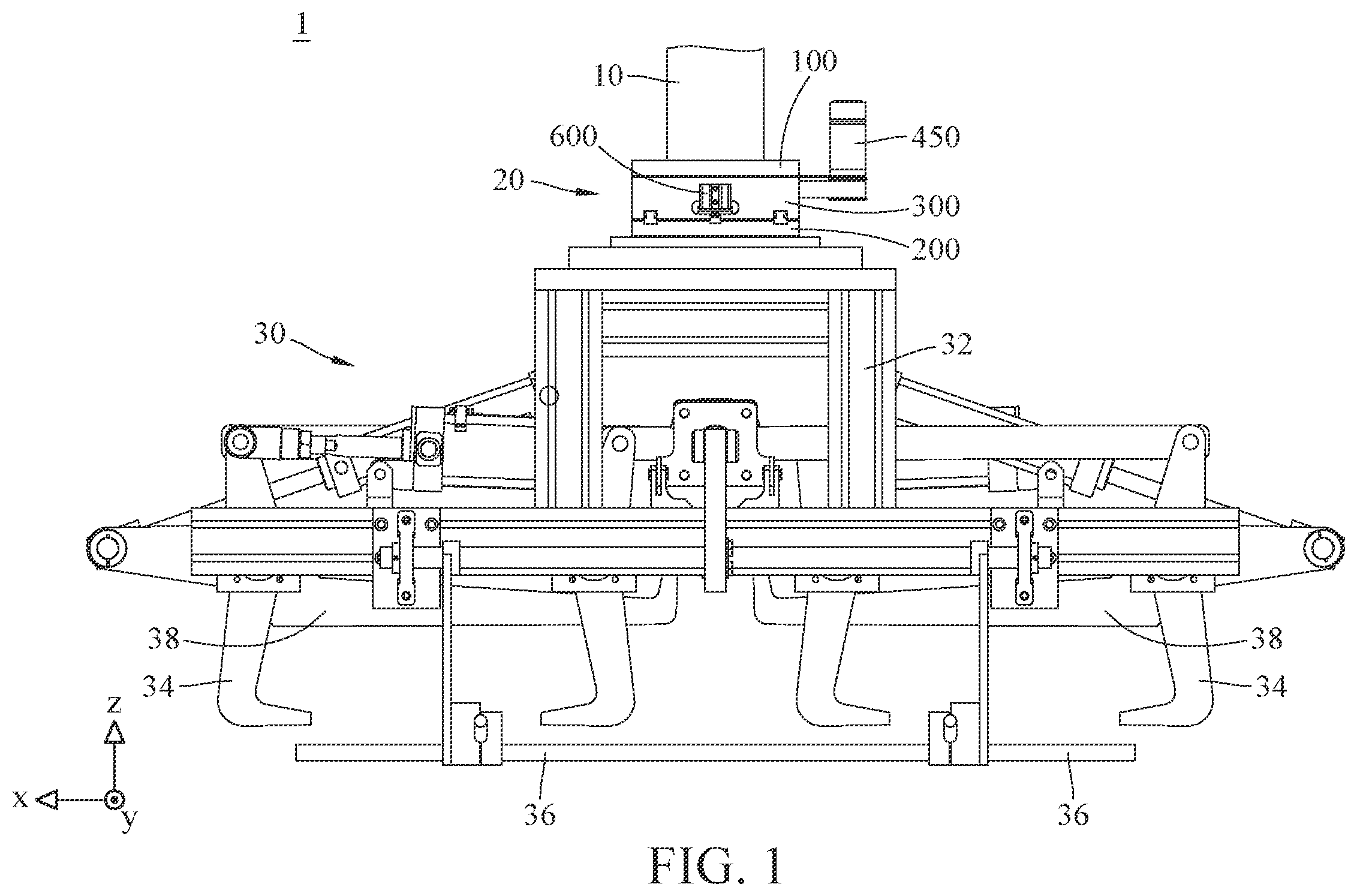 Patent US12472644 Figure 1 – Adjustment mechanism, pick-and-place system, and operation method thereof