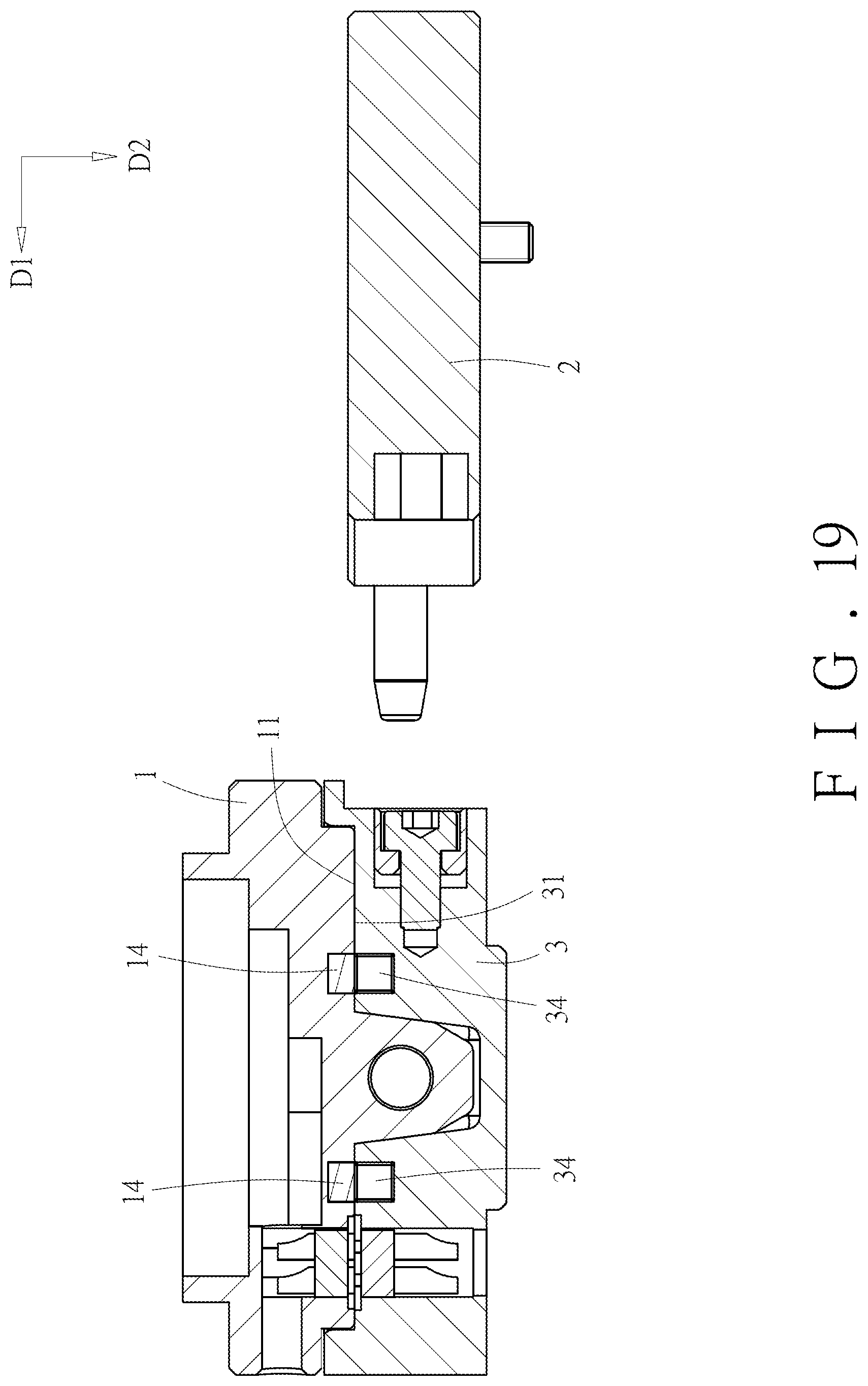 Patent US12472645 Figure 20 – Robotic tool changer system through magnetic coupling force and all-round mechanical locking