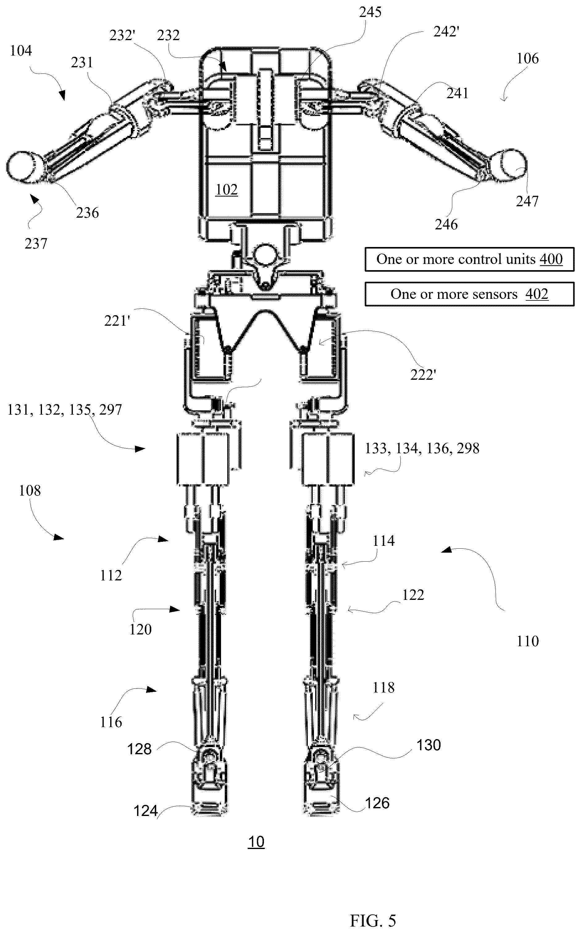 Patent US12472648 Figure 5 – Humanoid robot leg and a humanoid robot