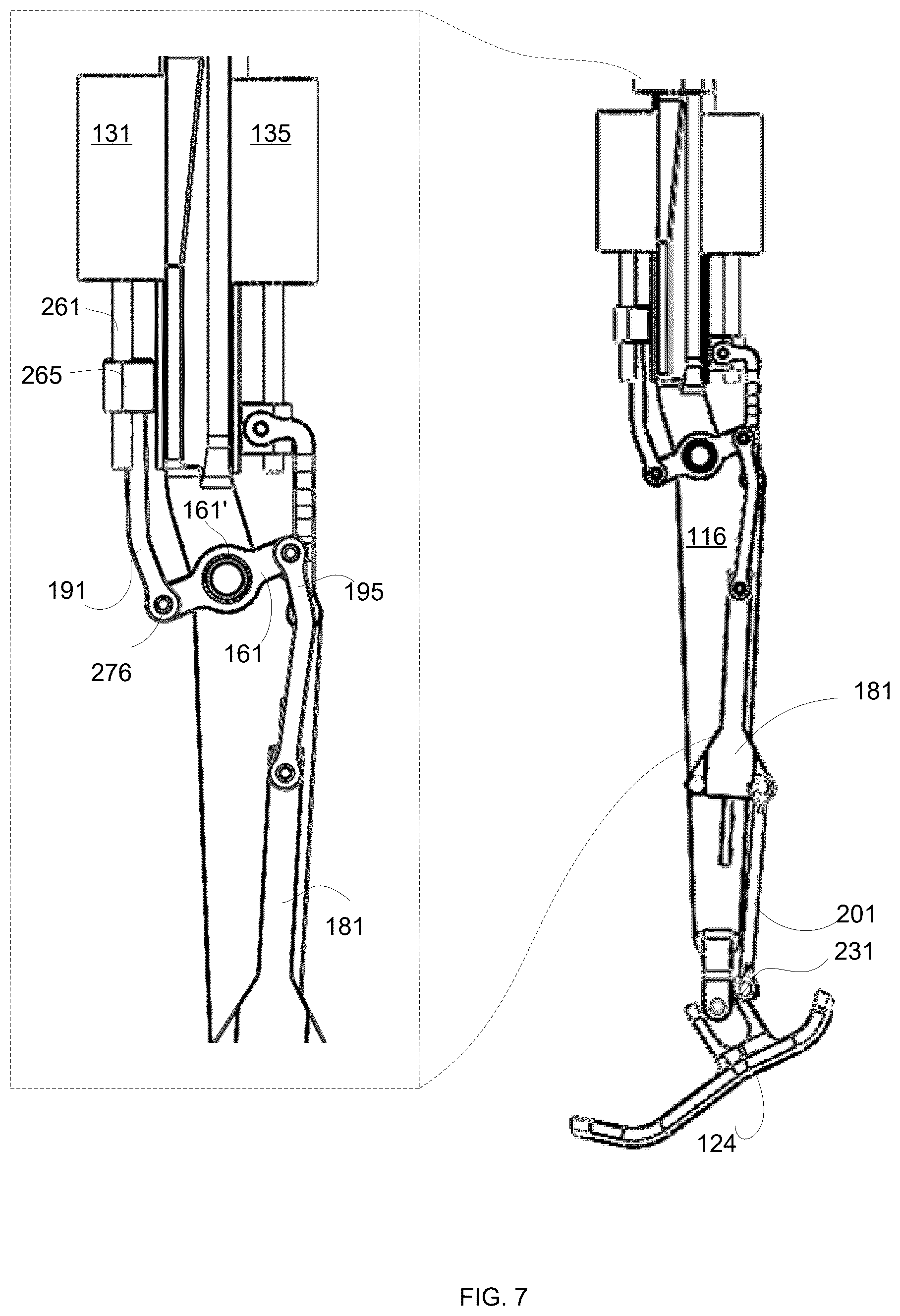 Patent US12472648 Figure 7 – Humanoid robot leg and a humanoid robot