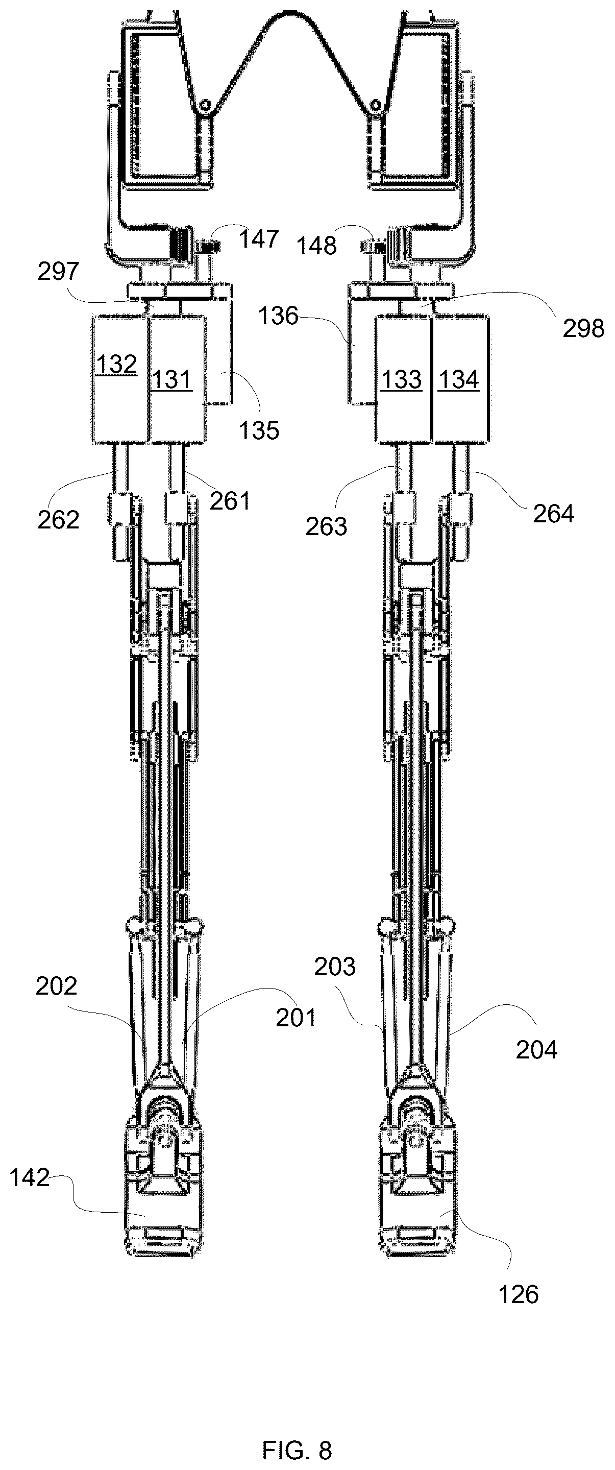 Patent US12472648 Figure 8 – Humanoid robot leg and a humanoid robot