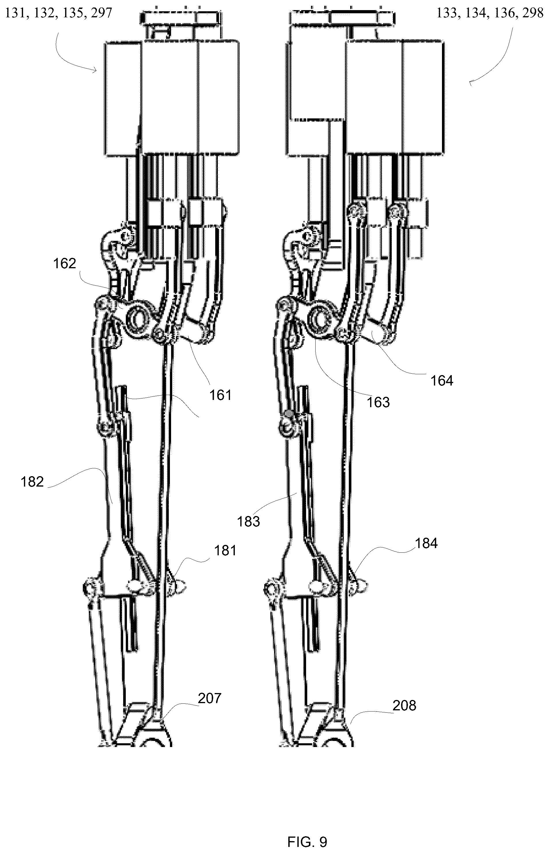 Patent US12472648 Figure 9 – Humanoid robot leg and a humanoid robot