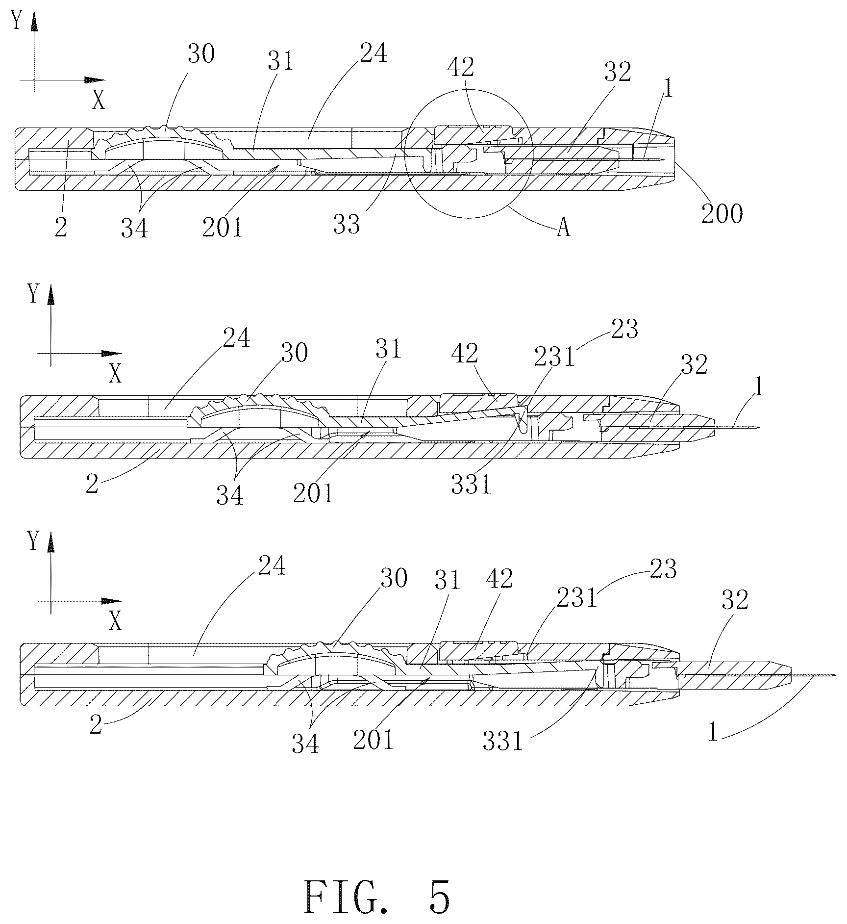 Patent US12472650 Figure 5 – Scraper