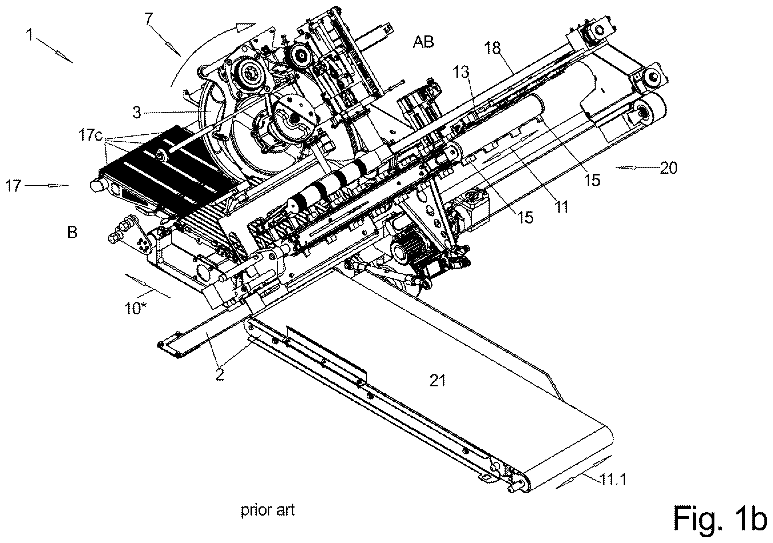 Patent US12472656 Figure 2 – Slicing machine with suction unit