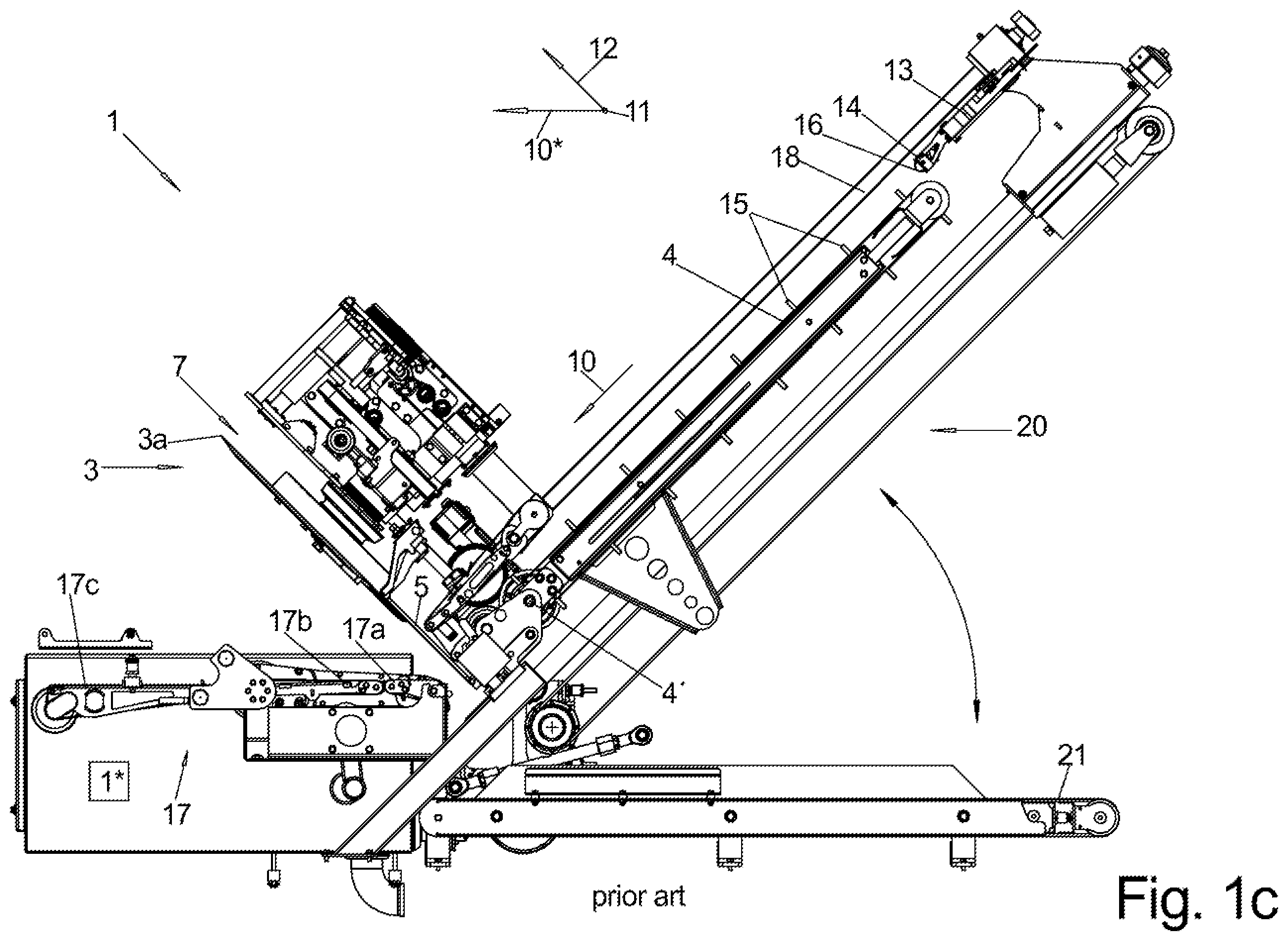 Patent US12472656 Figure 3 – Slicing machine with suction unit