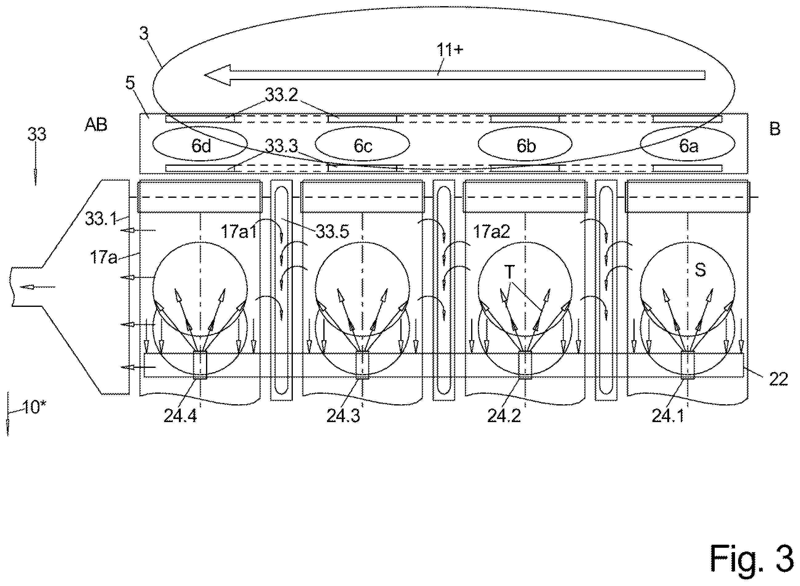 Patent US12472656 Figure 7 – Slicing machine with suction unit