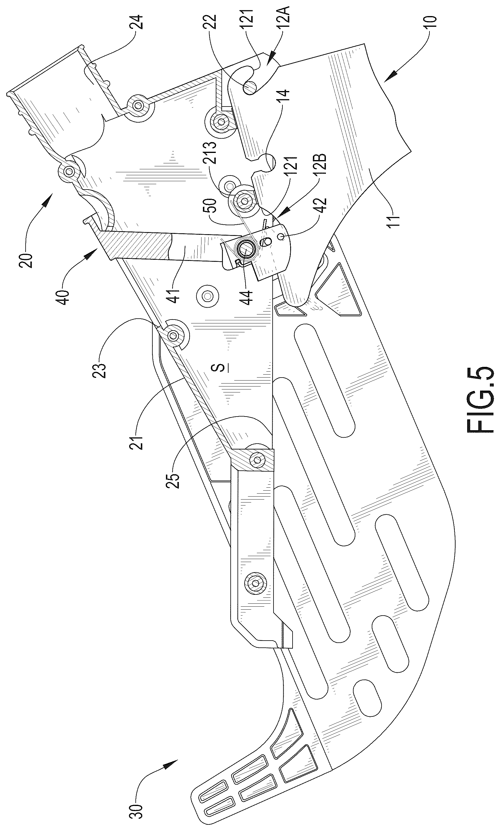 Patent US12472657 Figure 5 – Table saw guard