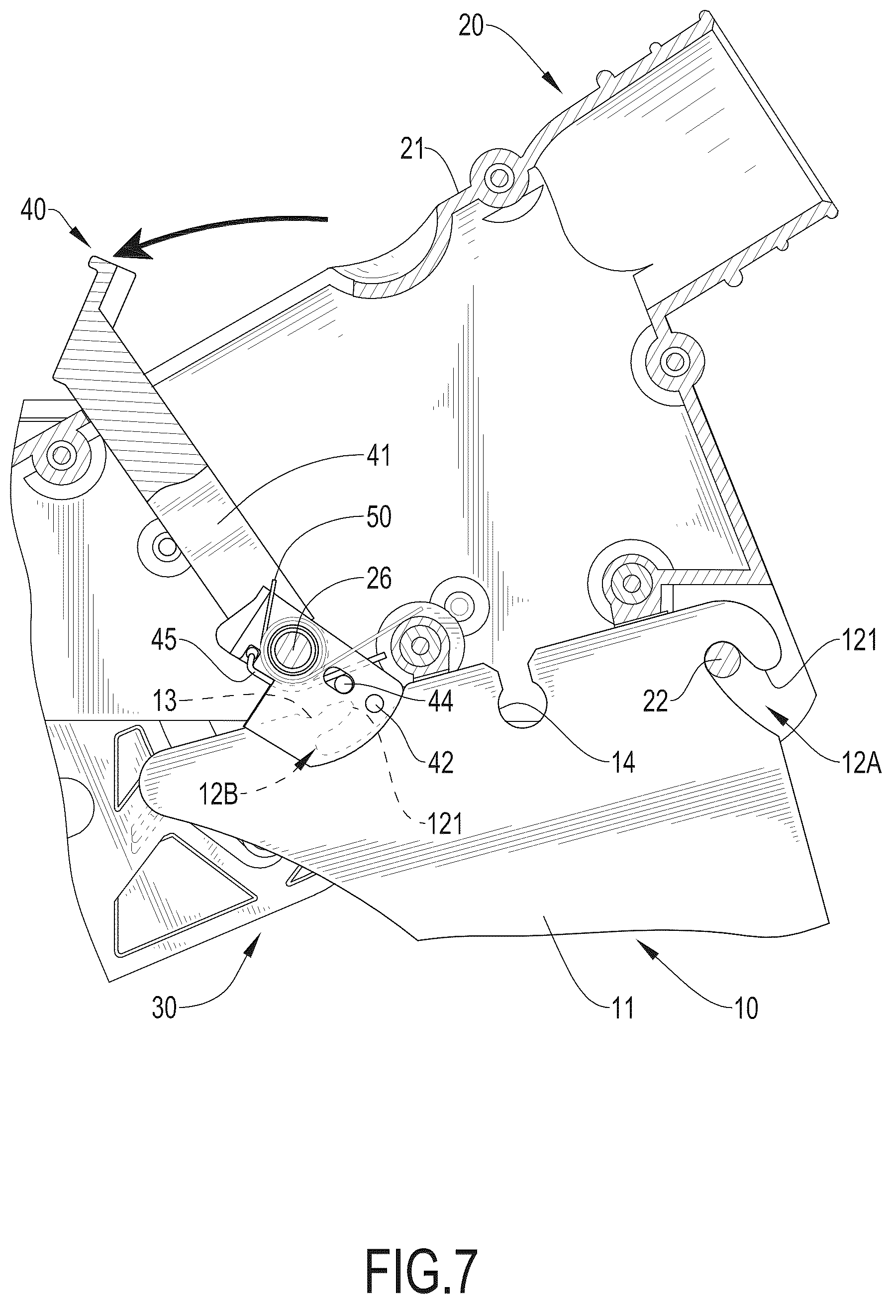 Patent US12472657 Figure 7 – Table saw guard