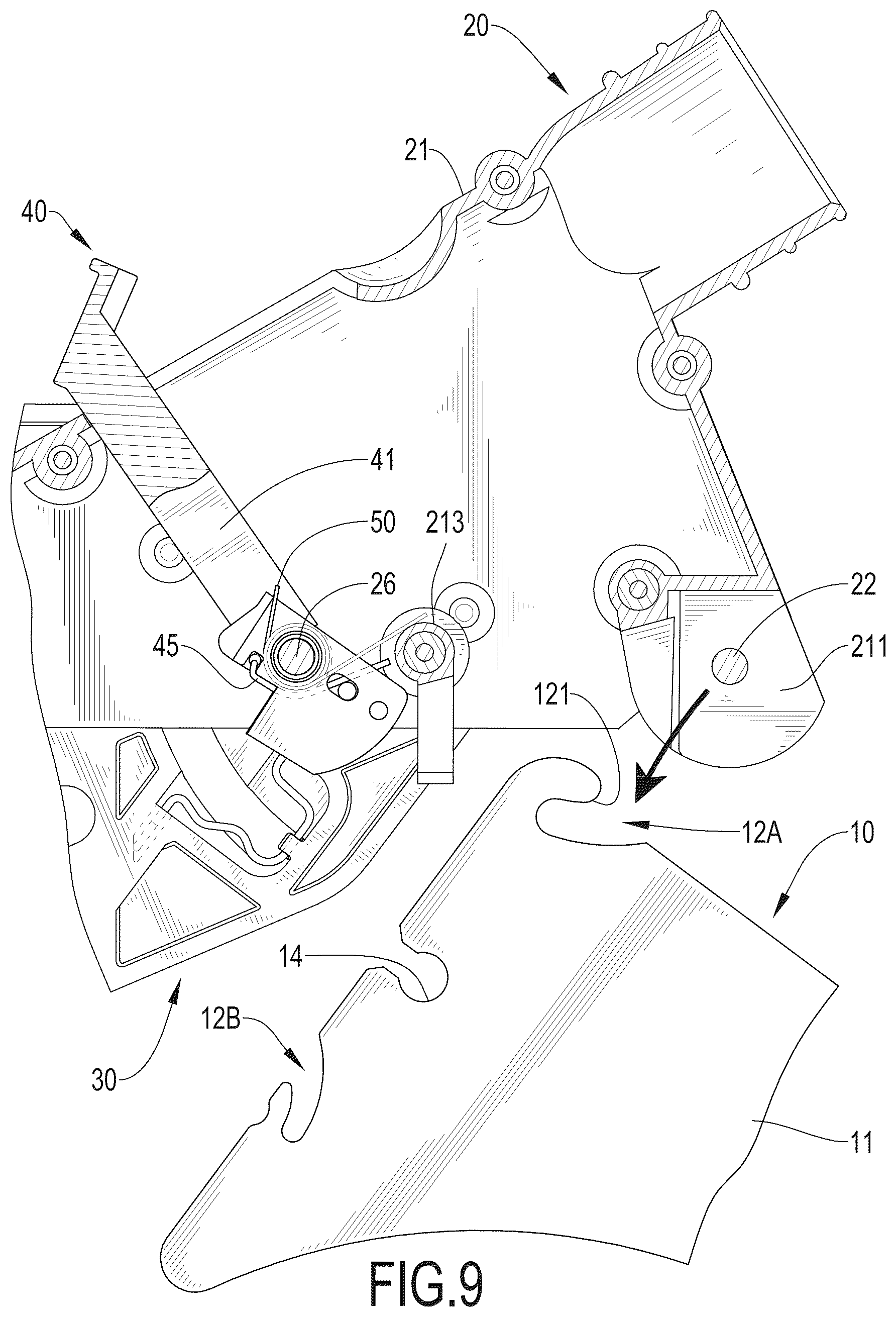 Patent US12472657 Figure 9 – Table saw guard