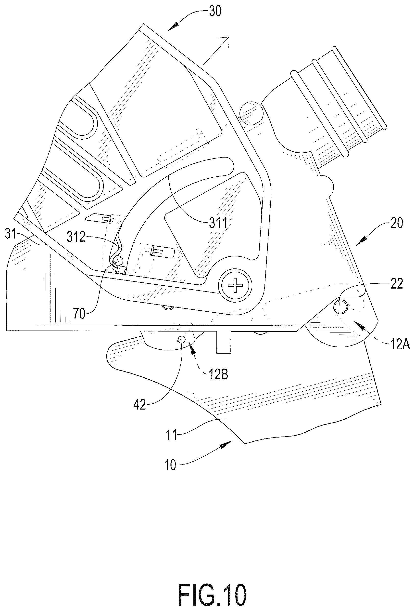 Patent US12472657 Figure 10 – Table saw guard