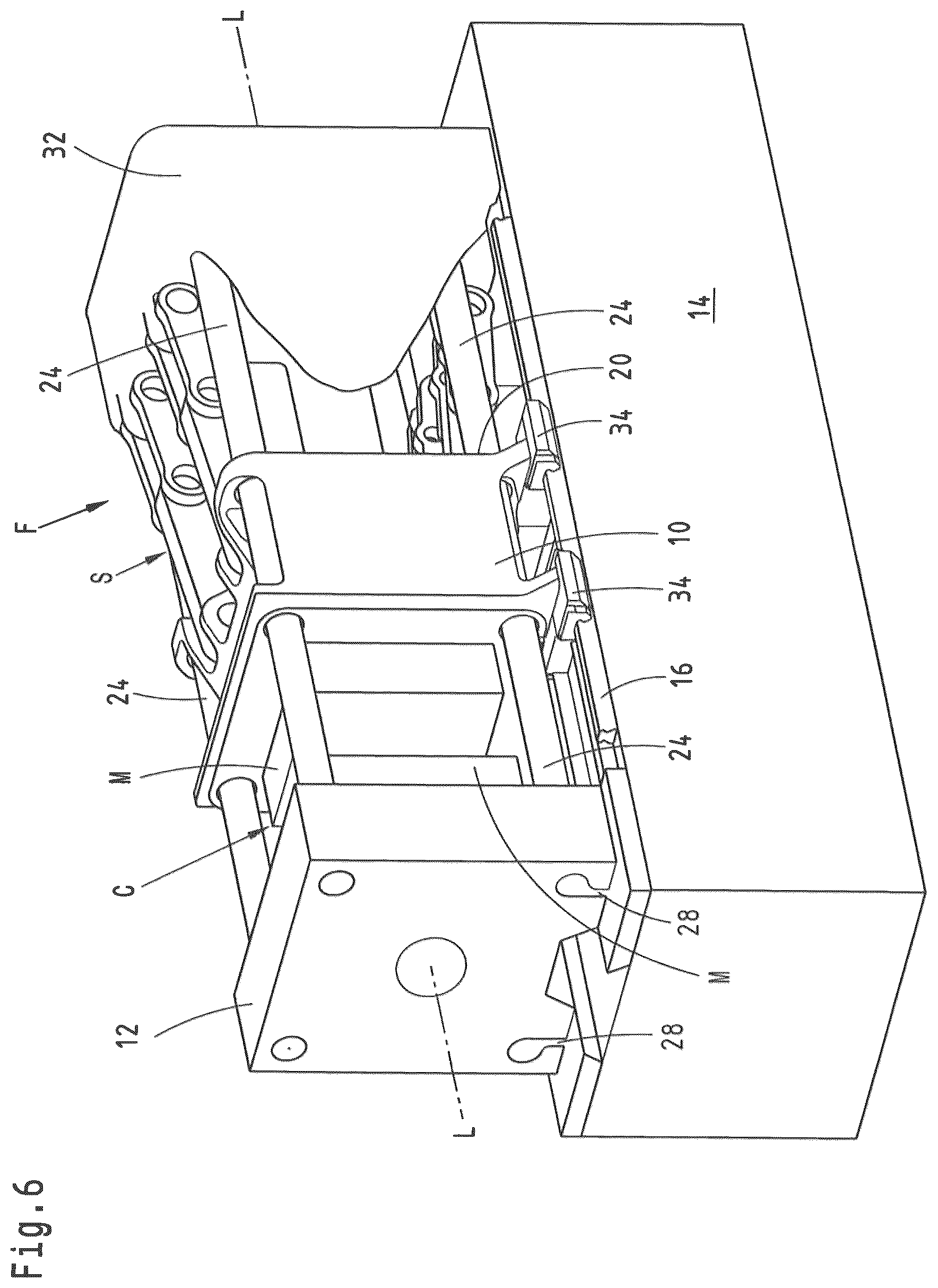 Patent US12472670 Figure 6 – Mould-closing unit for an injection-moulding machine for processing plastics