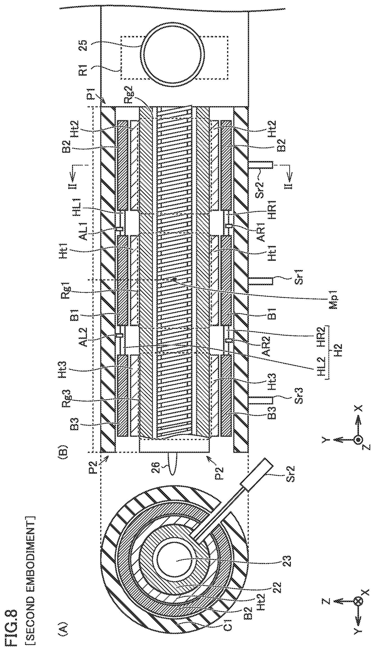 Patent US12472671 Figure 8 – Injection molding machine