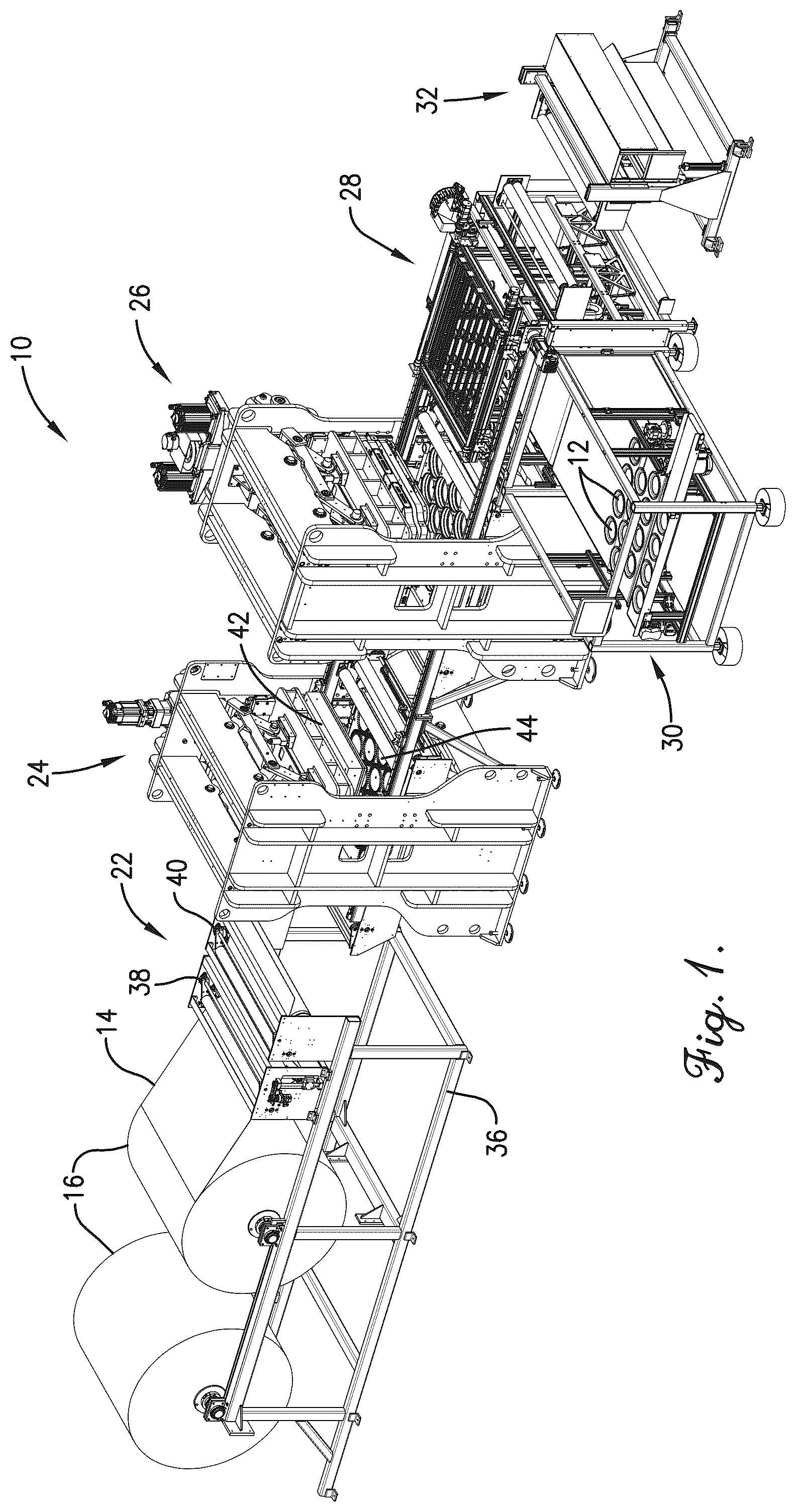 Patent US12472677 — Low profile product extractor for thermoformed products — Figure 1