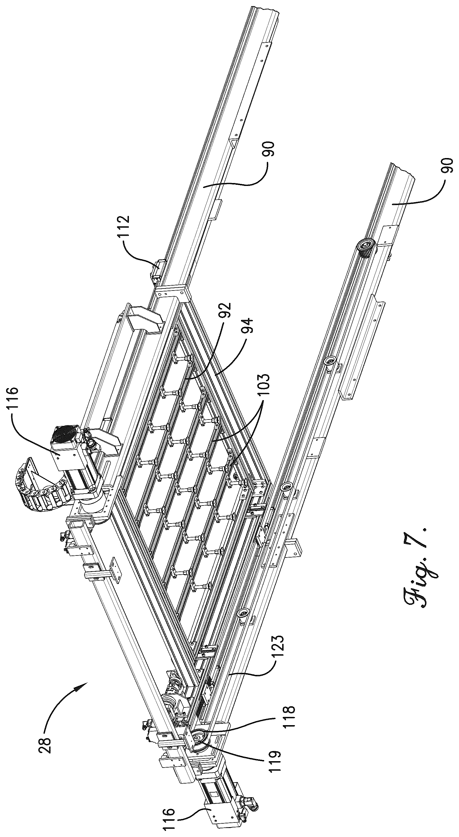 Patent US12472677 Figure 7 – Low profile product extractor for thermoformed products