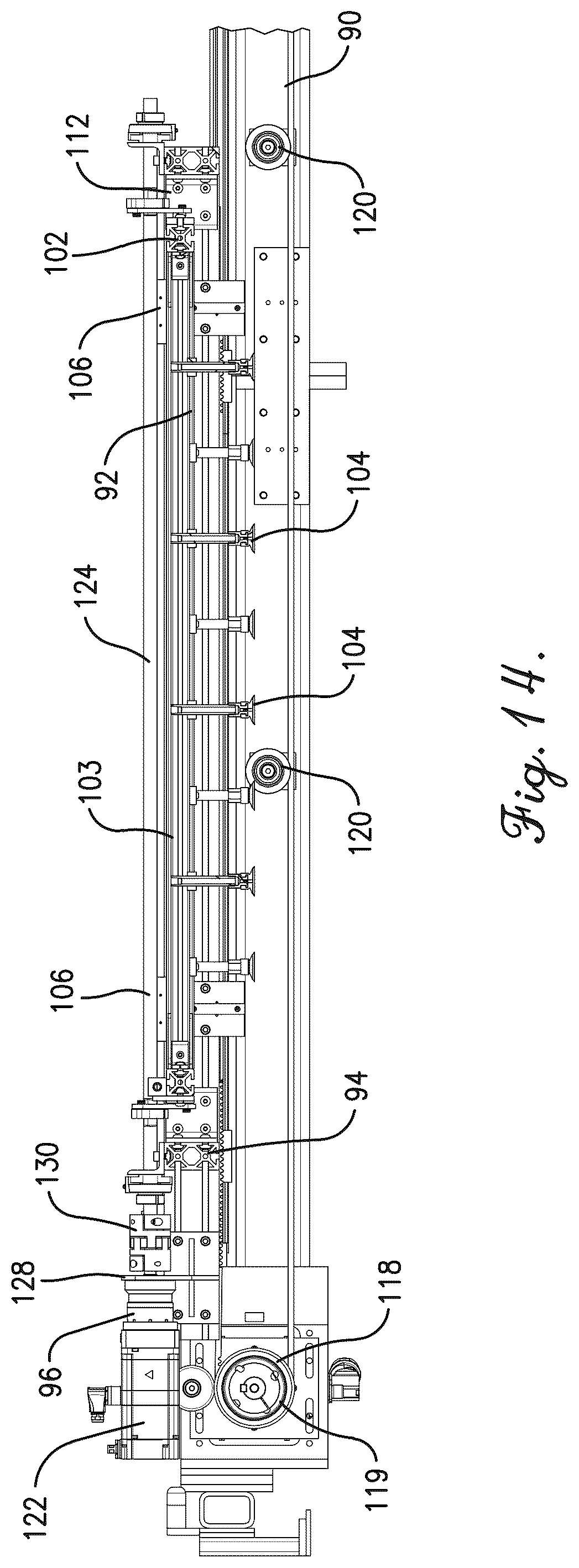 Patent US12472677 Figure 14 – Low profile product extractor for thermoformed products