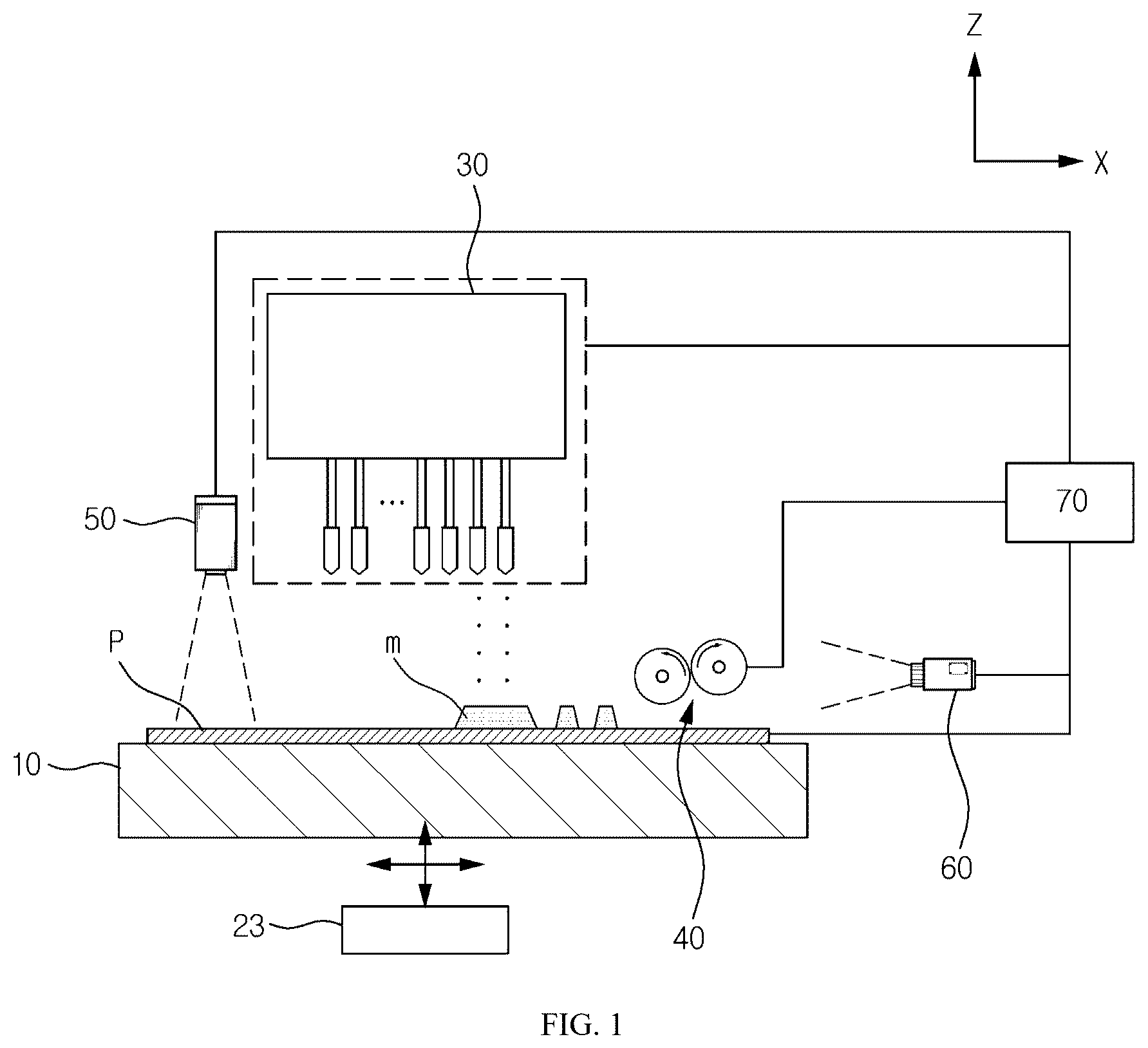 Patent US12472680 — Additive manufacturing system and additive manufacturing method — Figure 1