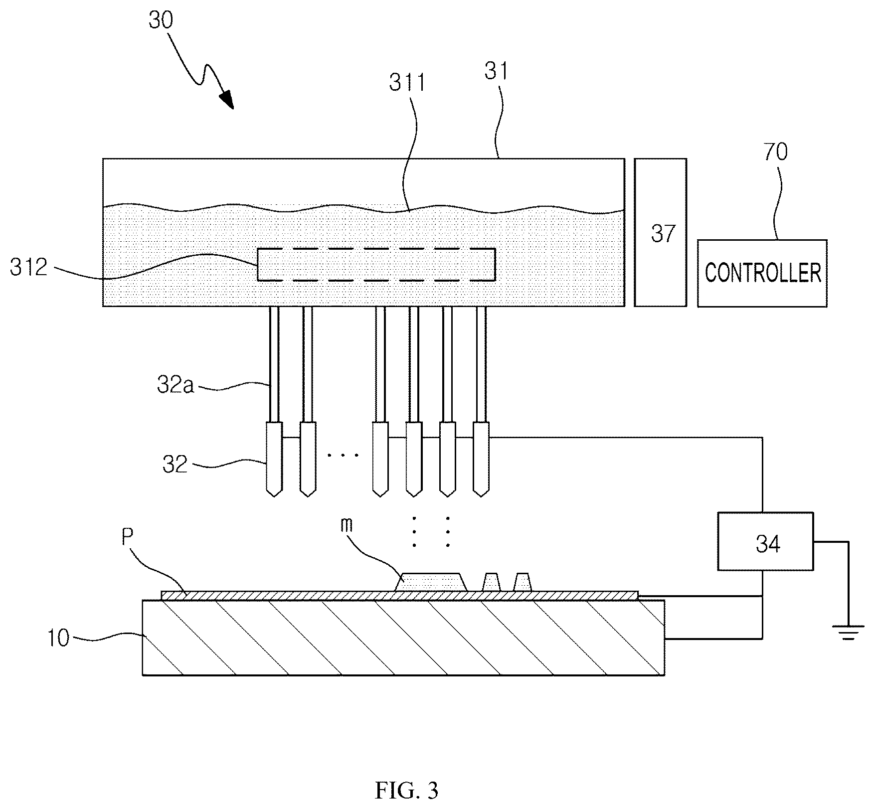 Patent US12472680 Figure 3 – Additive manufacturing system and additive manufacturing method