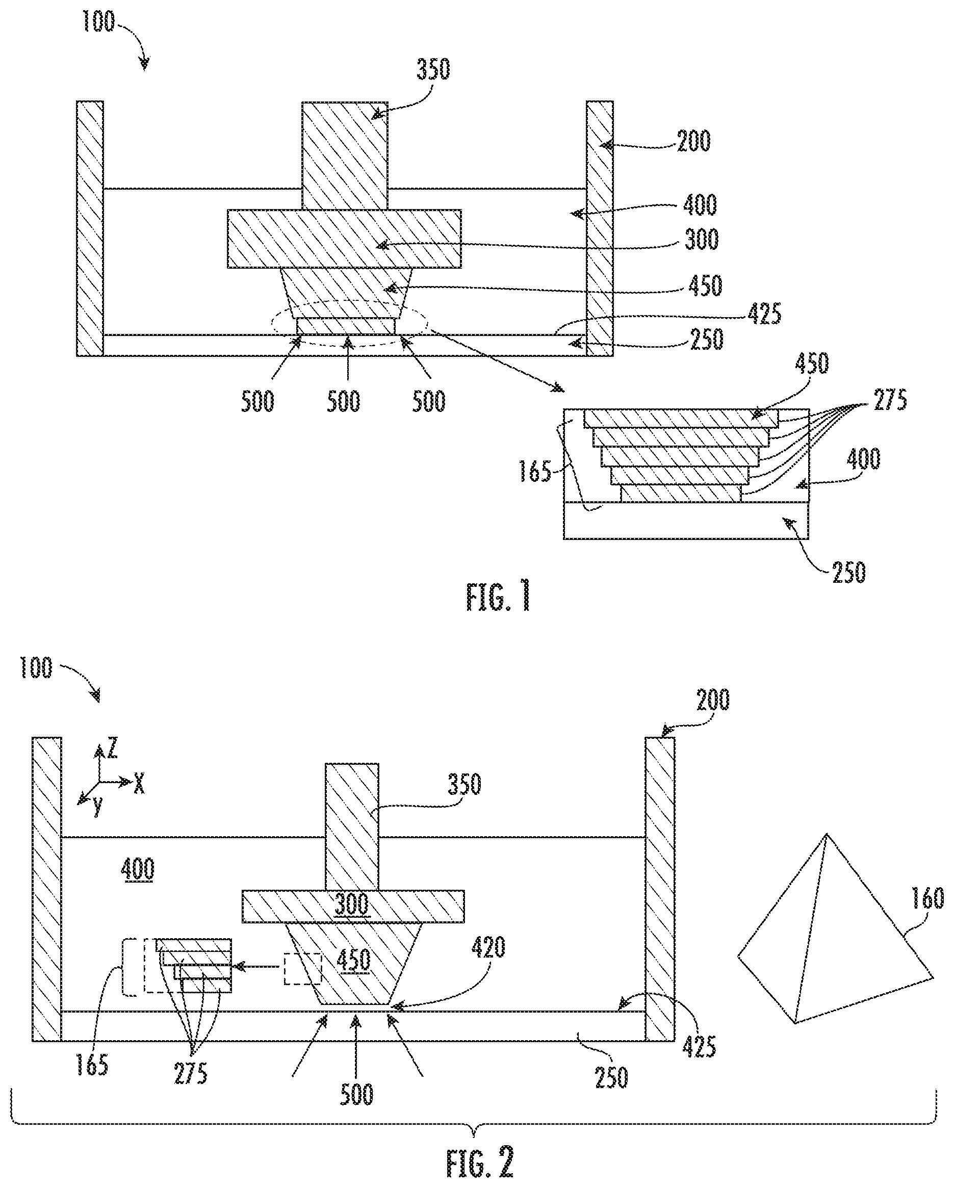 Patent US12472685 — Three-dimensional fabrication at inert immiscible liquid interface — Figure 1
