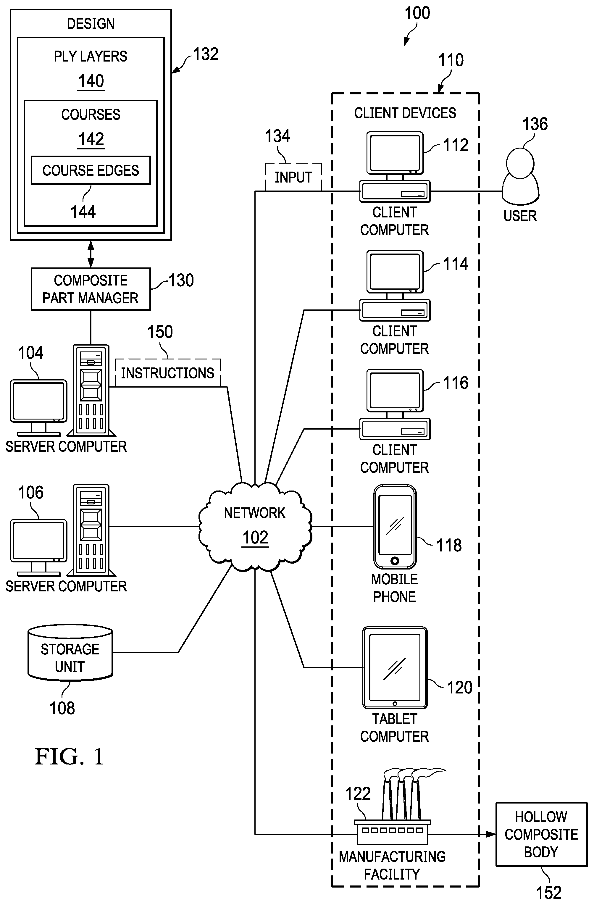 Patent US12472703 Figure 1 – Automated fiber placement of plies with staggering