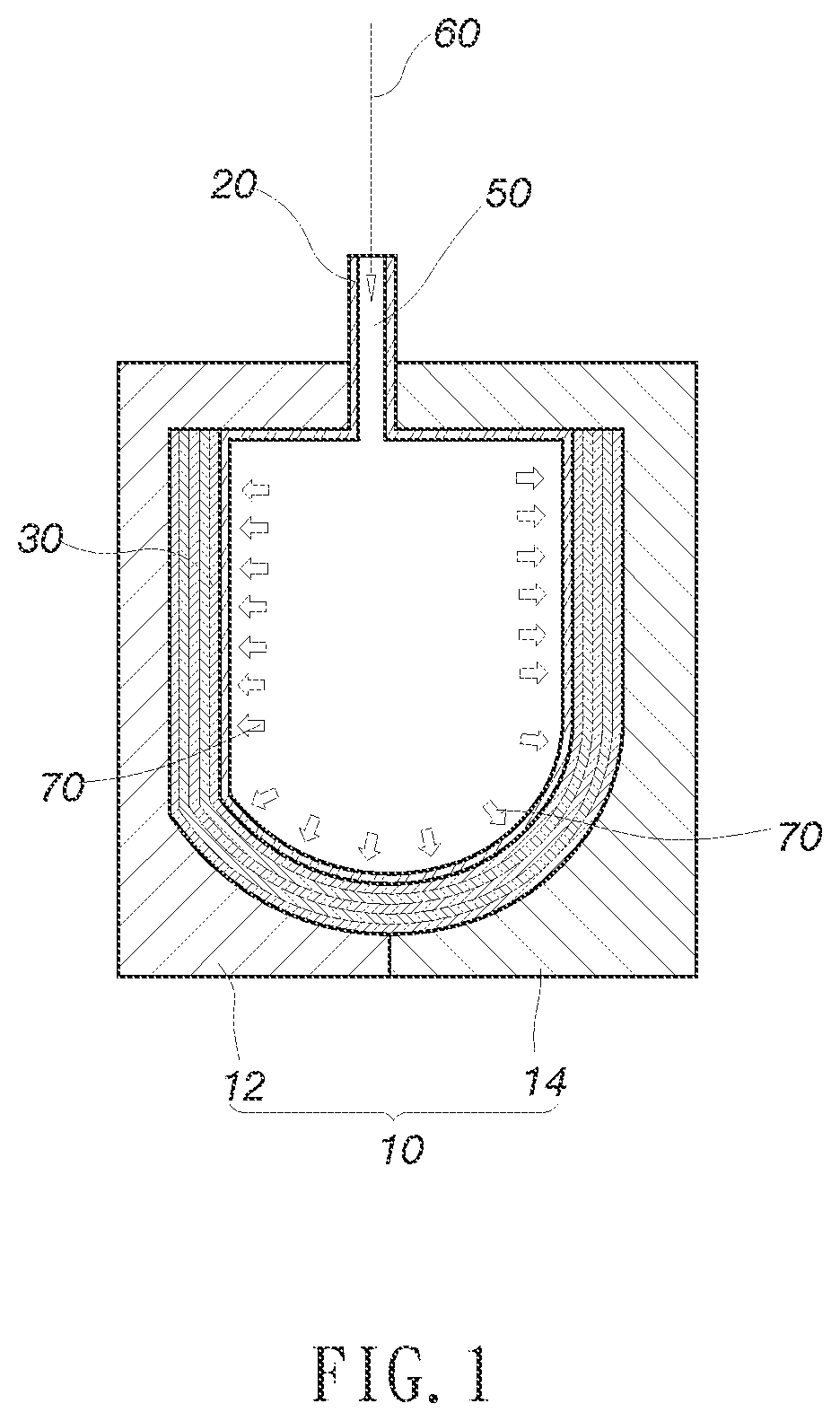 Patent US12472704 Figure 1 – Hot-pressing molding method for fiber thermosetting prepreg material