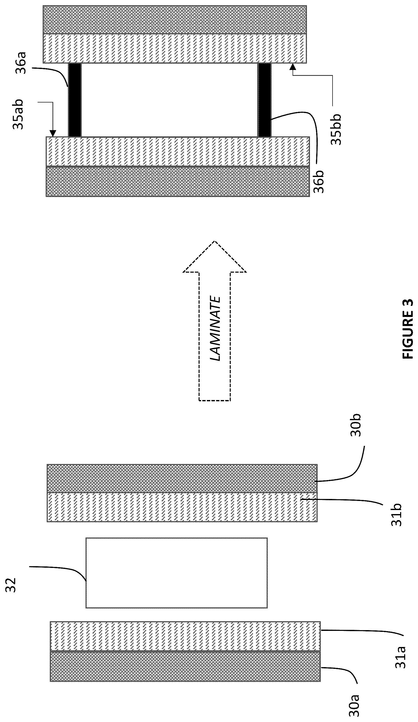 Patent US12472712 Figure 4 – Fabrication of variable transmission devices using printed interlayers