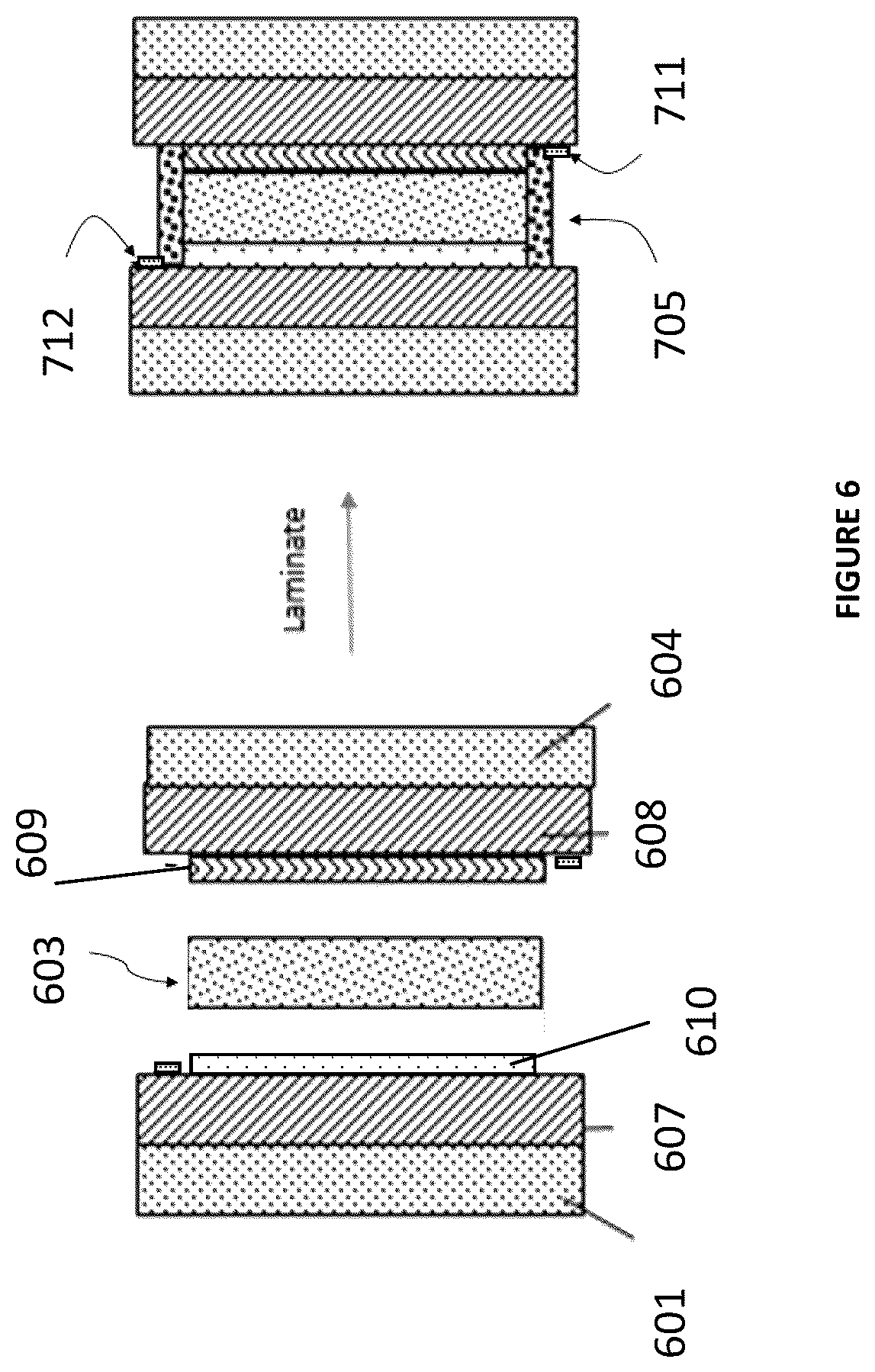 Patent US12472712 Figure 7 – Fabrication of variable transmission devices using printed interlayers