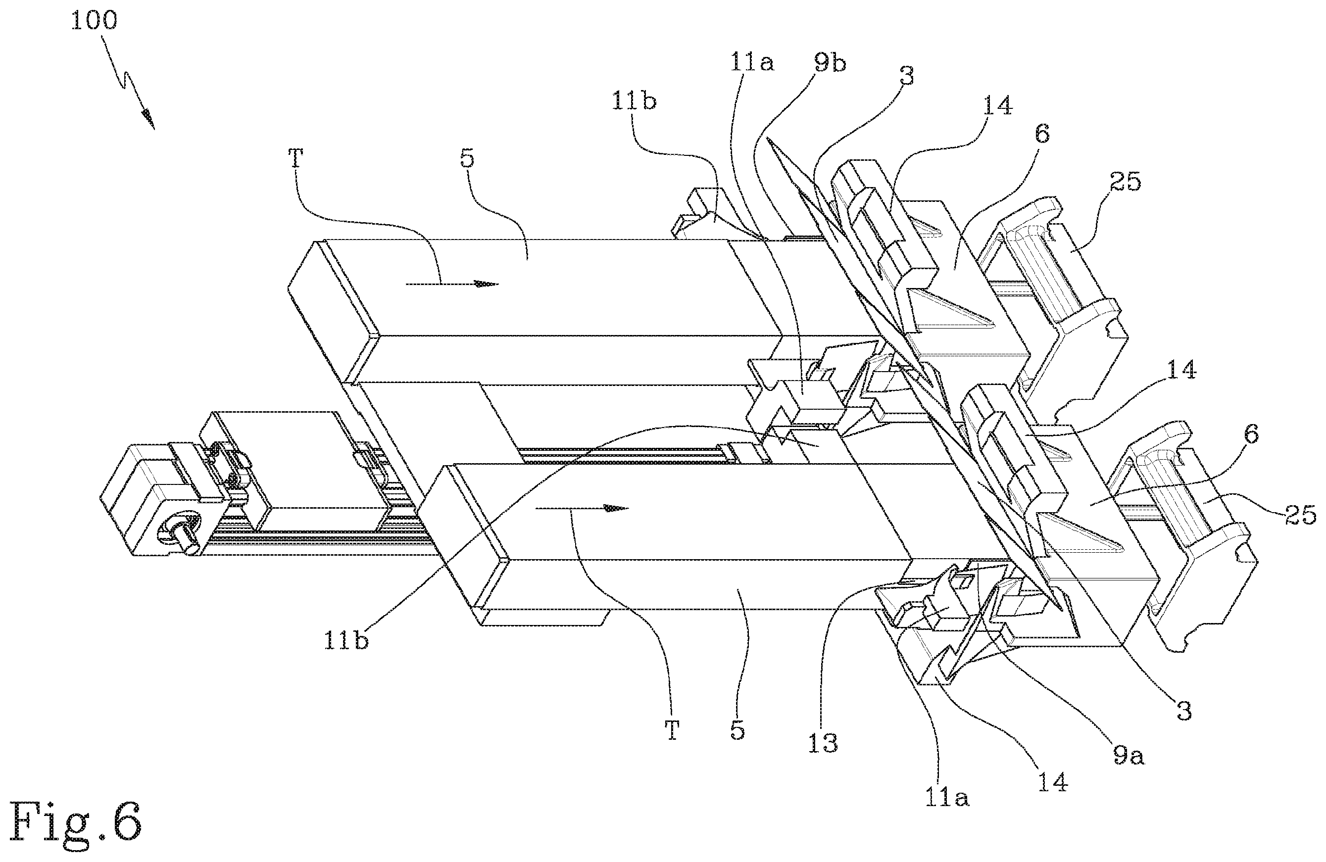 Patent US12472717 Figure 6 – Device and machine for forming boxes with internal partition wall and relative method