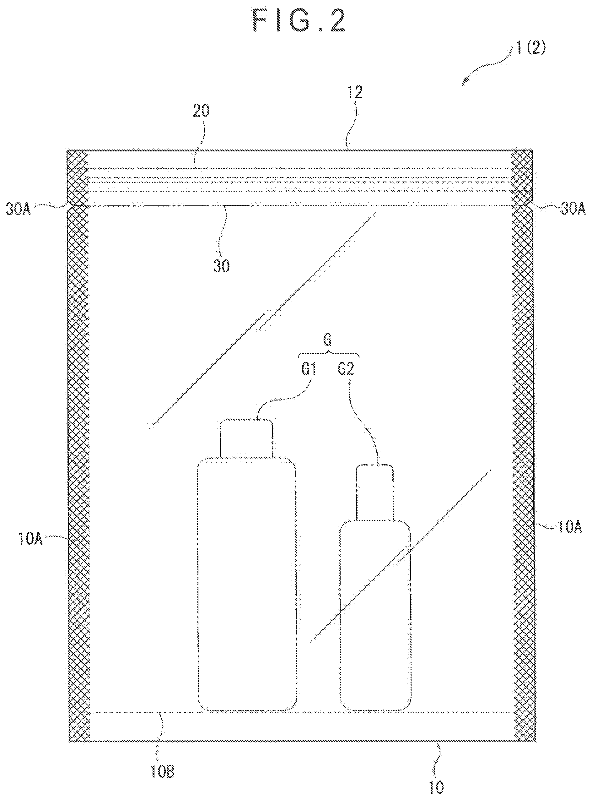 Patent US12472718 Figure 2 – Zipper tape-equipped bag body, article housing method for zipper tape-equipped bag body, manufacturing method for zipper tape-equipped bag body, and manufacturing device for zipper tape-equipped bag body