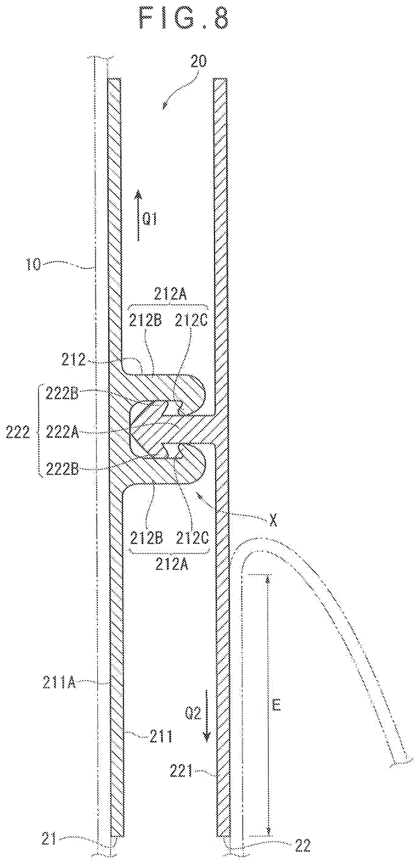 Patent US12472718 Figure 9 – Zipper tape-equipped bag body, article housing method for zipper tape-equipped bag body, manufacturing method for zipper tape-equipped bag body, and manufacturing device for zipper tape-equipped bag body