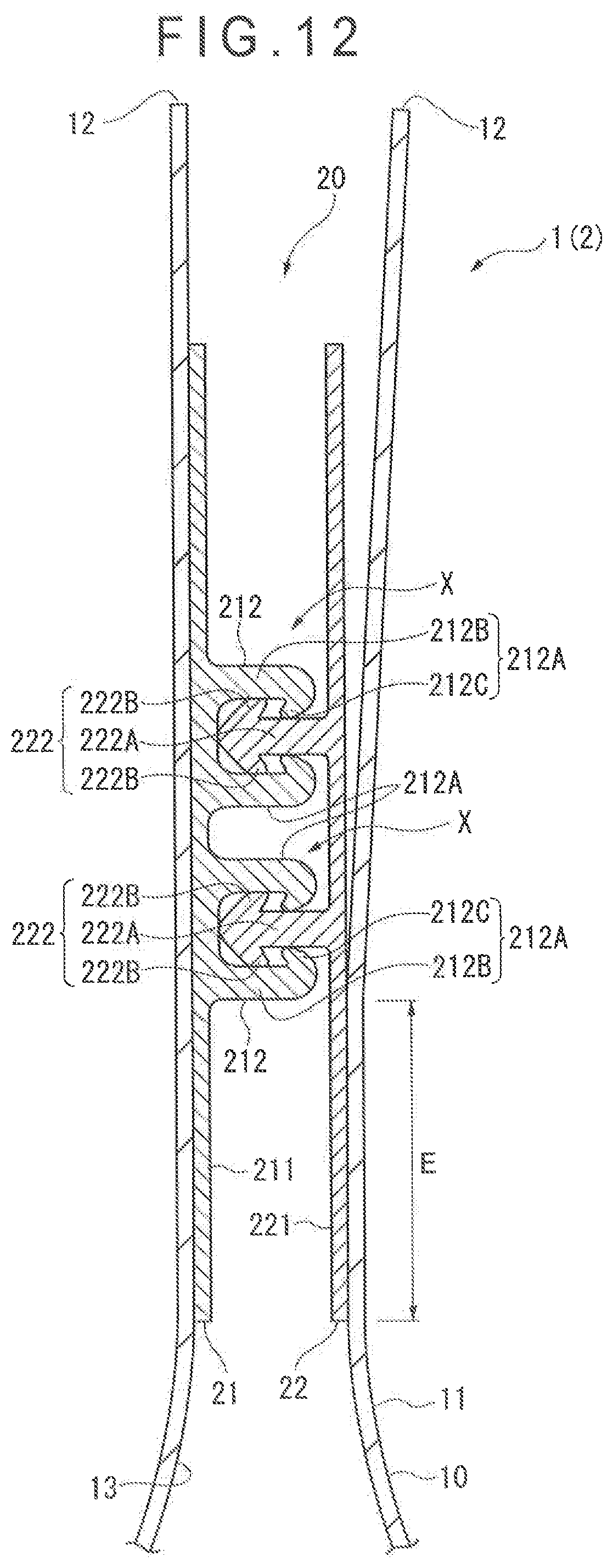 Patent US12472718 Figure 13 – Zipper tape-equipped bag body, article housing method for zipper tape-equipped bag body, manufacturing method for zipper tape-equipped bag body, and manufacturing device for zipper tape-equipped bag body