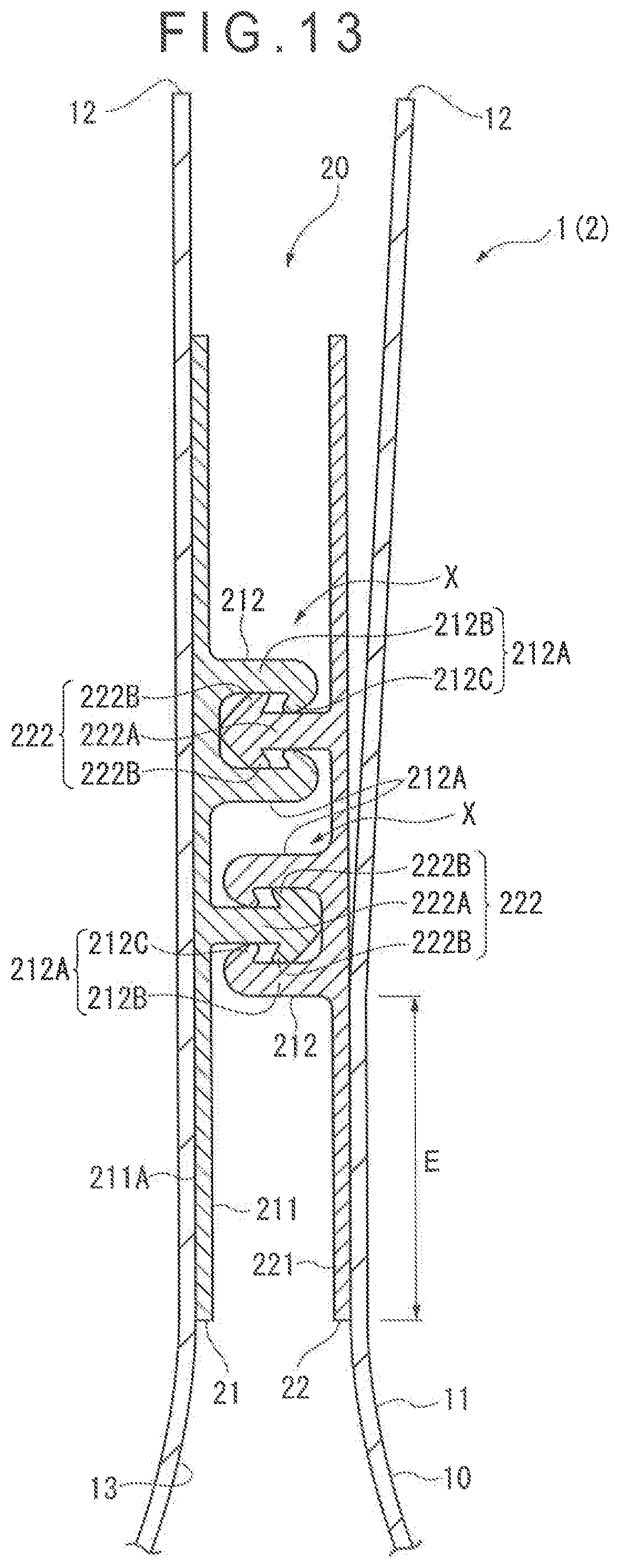 Patent US12472718 Figure 14 – Zipper tape-equipped bag body, article housing method for zipper tape-equipped bag body, manufacturing method for zipper tape-equipped bag body, and manufacturing device for zipper tape-equipped bag body