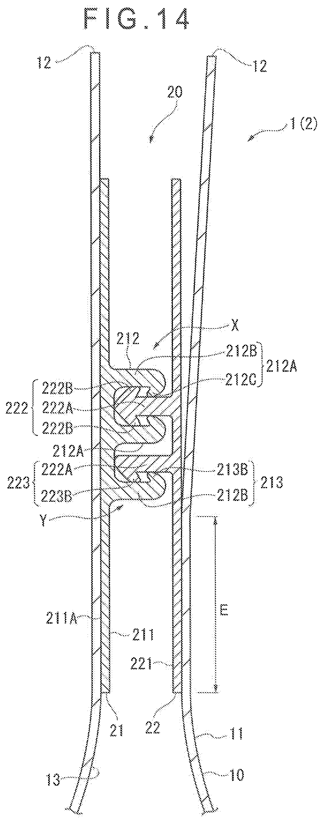 Patent US12472718 Figure 15 – Zipper tape-equipped bag body, article housing method for zipper tape-equipped bag body, manufacturing method for zipper tape-equipped bag body, and manufacturing device for zipper tape-equipped bag body
