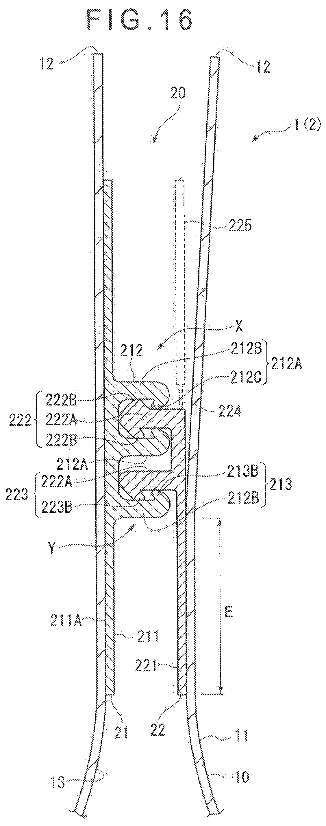 Patent US12472718 Figure 17 – Zipper tape-equipped bag body, article housing method for zipper tape-equipped bag body, manufacturing method for zipper tape-equipped bag body, and manufacturing device for zipper tape-equipped bag body