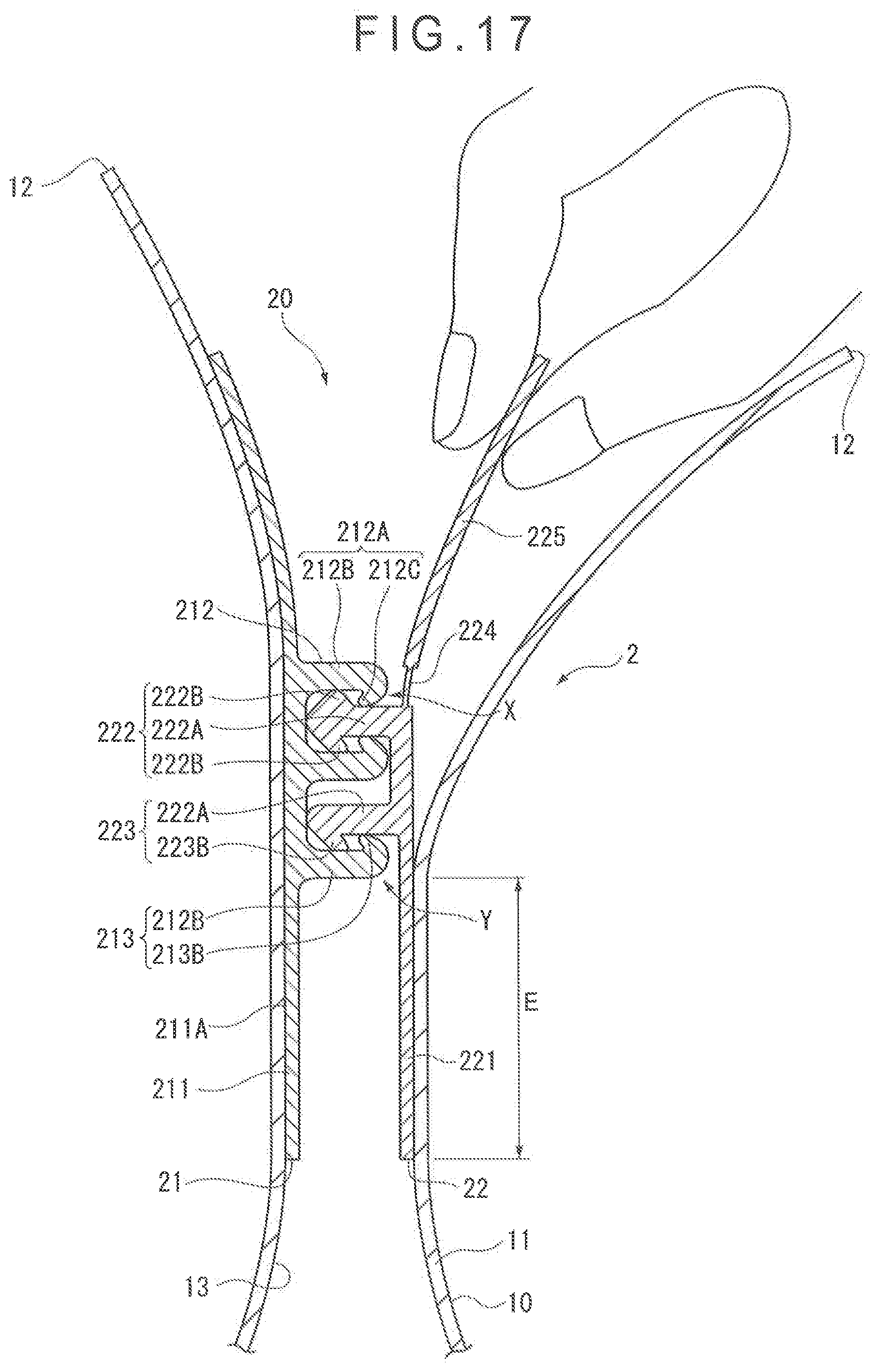 Patent US12472718 Figure 18 – Zipper tape-equipped bag body, article housing method for zipper tape-equipped bag body, manufacturing method for zipper tape-equipped bag body, and manufacturing device for zipper tape-equipped bag body