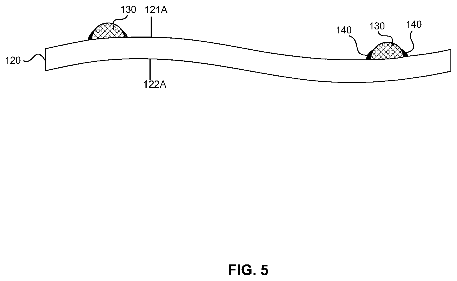 Patent US12472726 Figure 5 – Laminating thin strengthened glass to curved molded plastic surface for decorative and display cover application