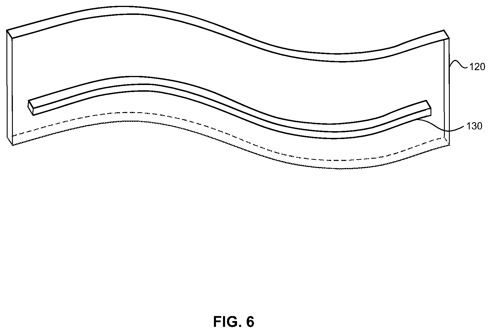 Patent US12472726 Figure 6 – Laminating thin strengthened glass to curved molded plastic surface for decorative and display cover application